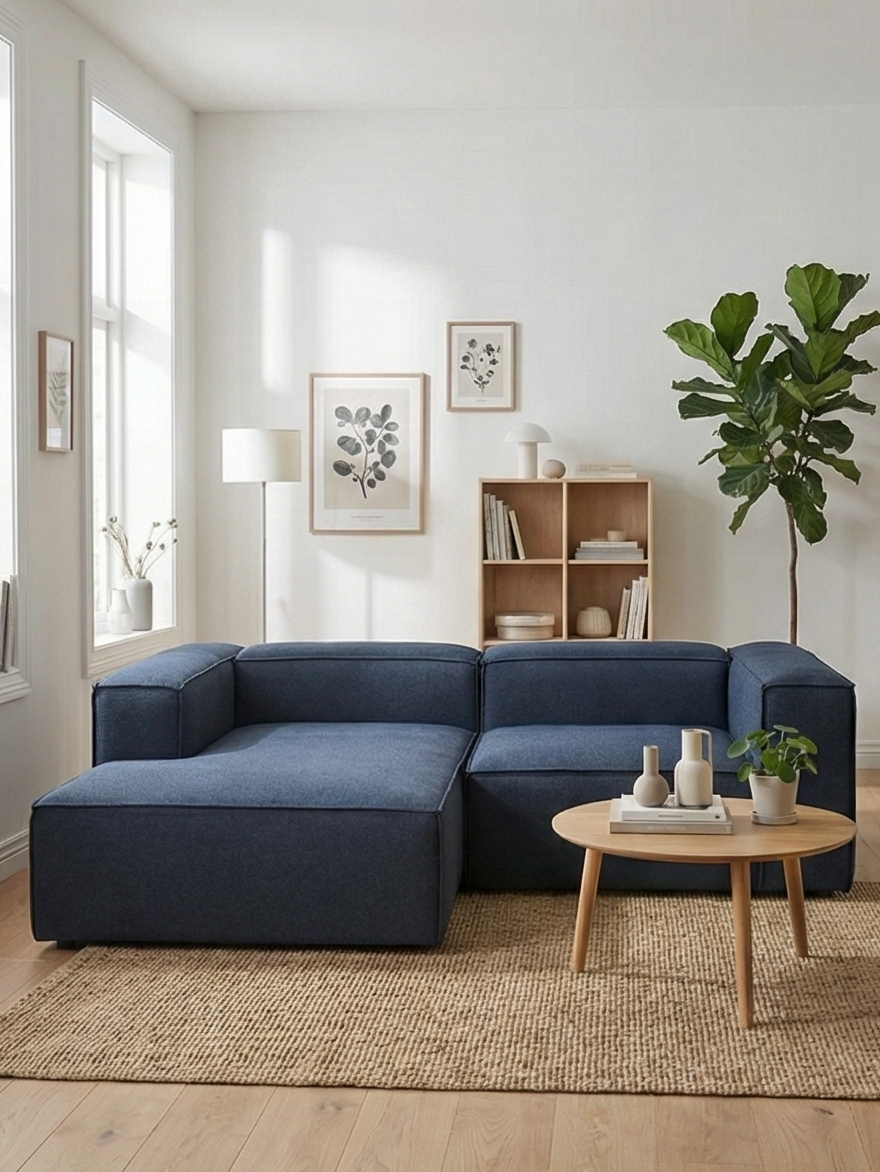 Block 2 Seater L shape Sofa