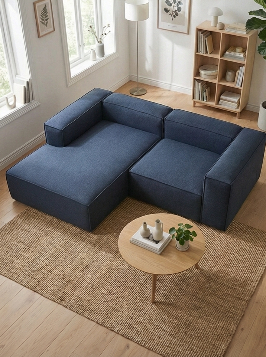 Block 2 Seater L shape Sofa