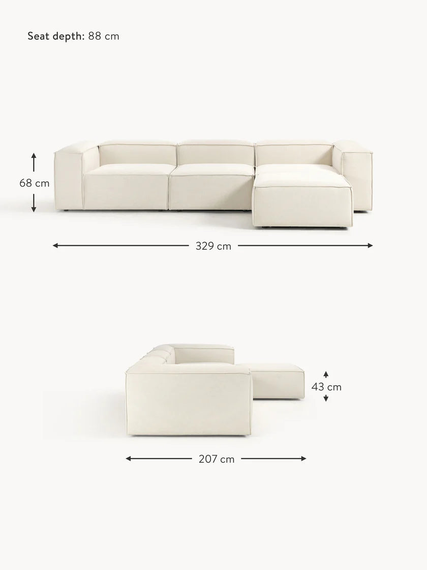 Block 3 Seater L shape Sofa