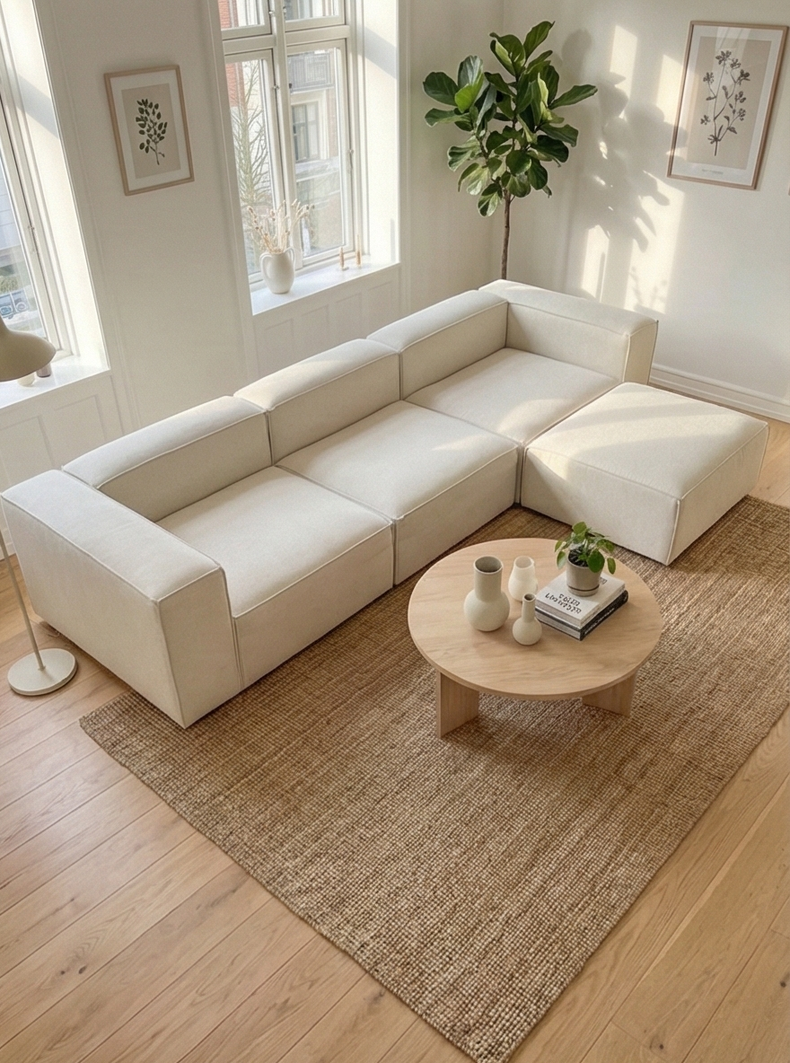 Block 3 Seater L shape Sofa
