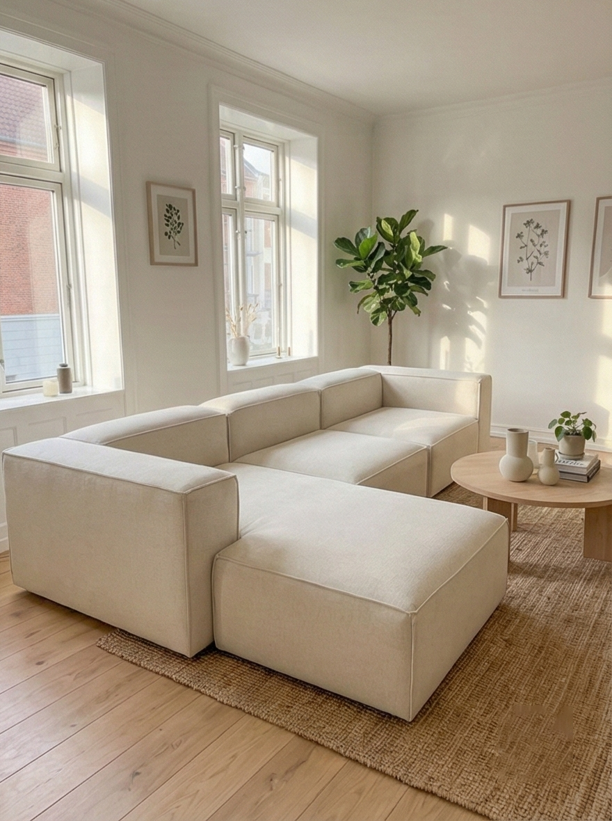 Block 3 Seater L shape Sofa
