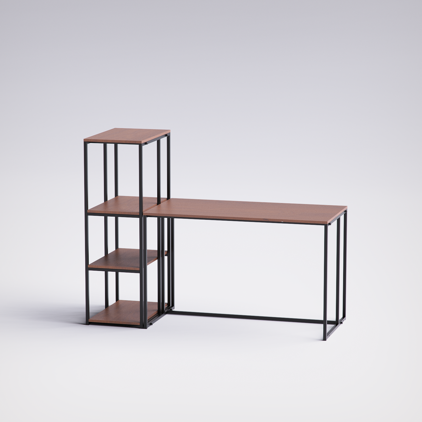 Block Desk With Side Display -BD6-BB