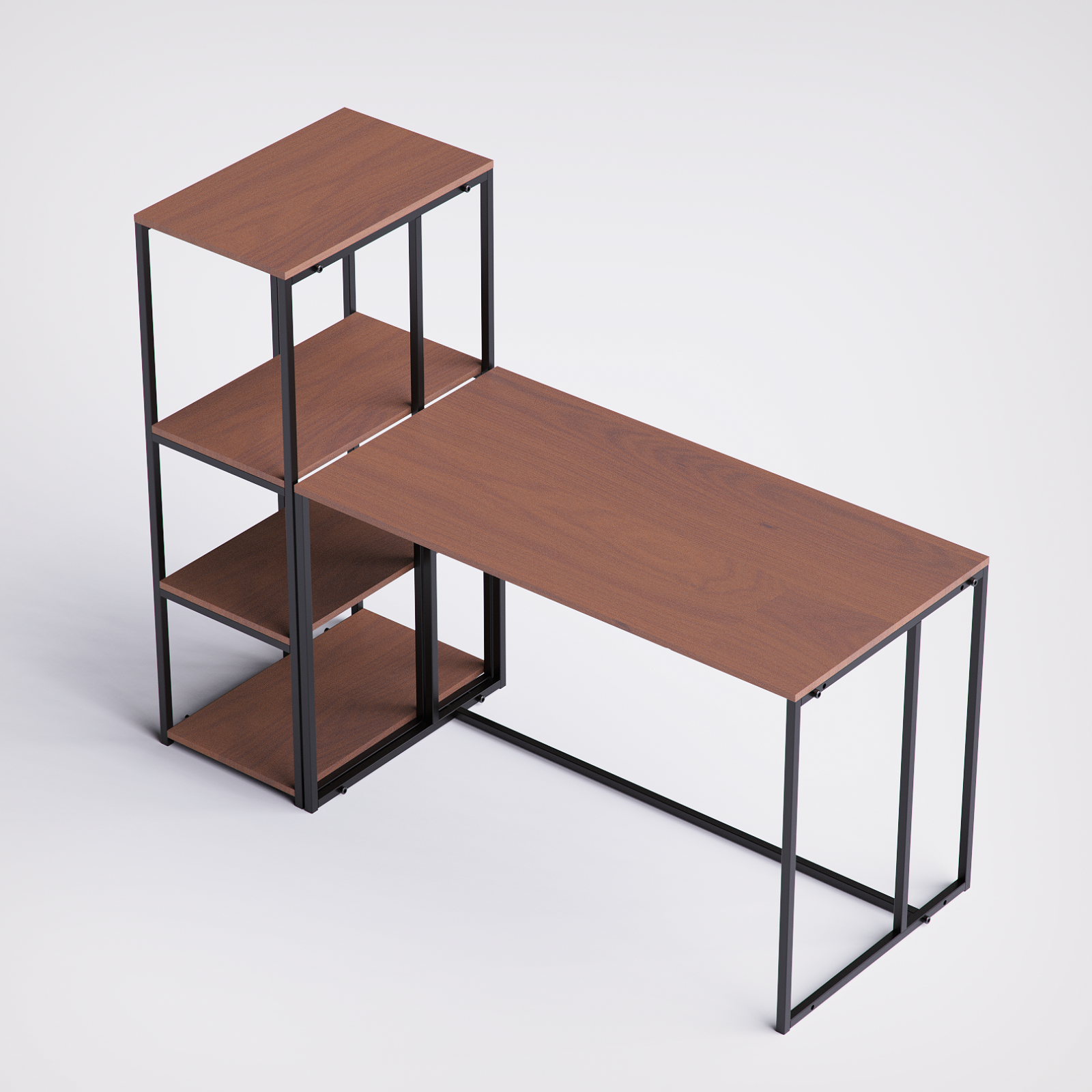 Block Desk With Side Display -BD6-BB