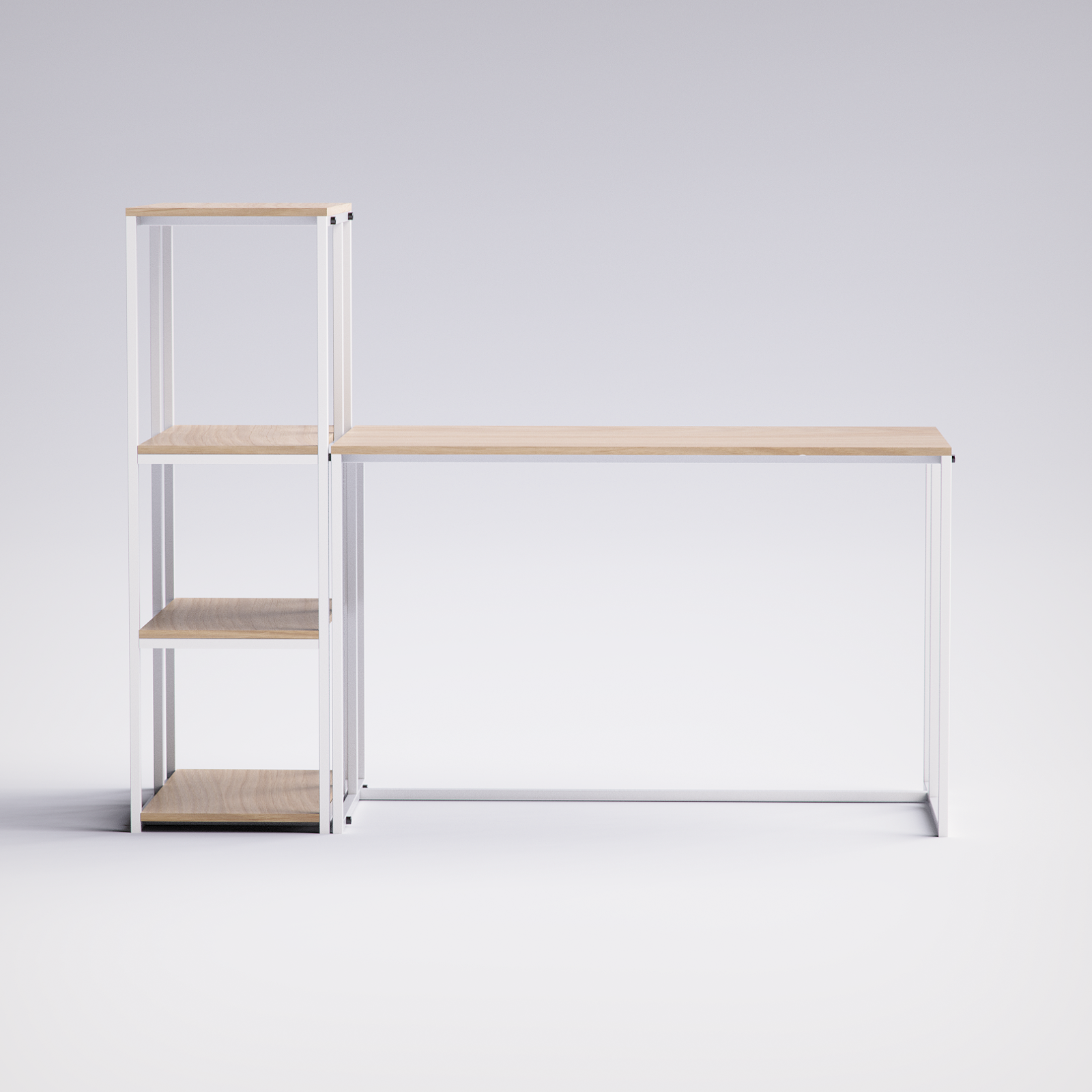 Block Desk With Side Display -BD6-WN