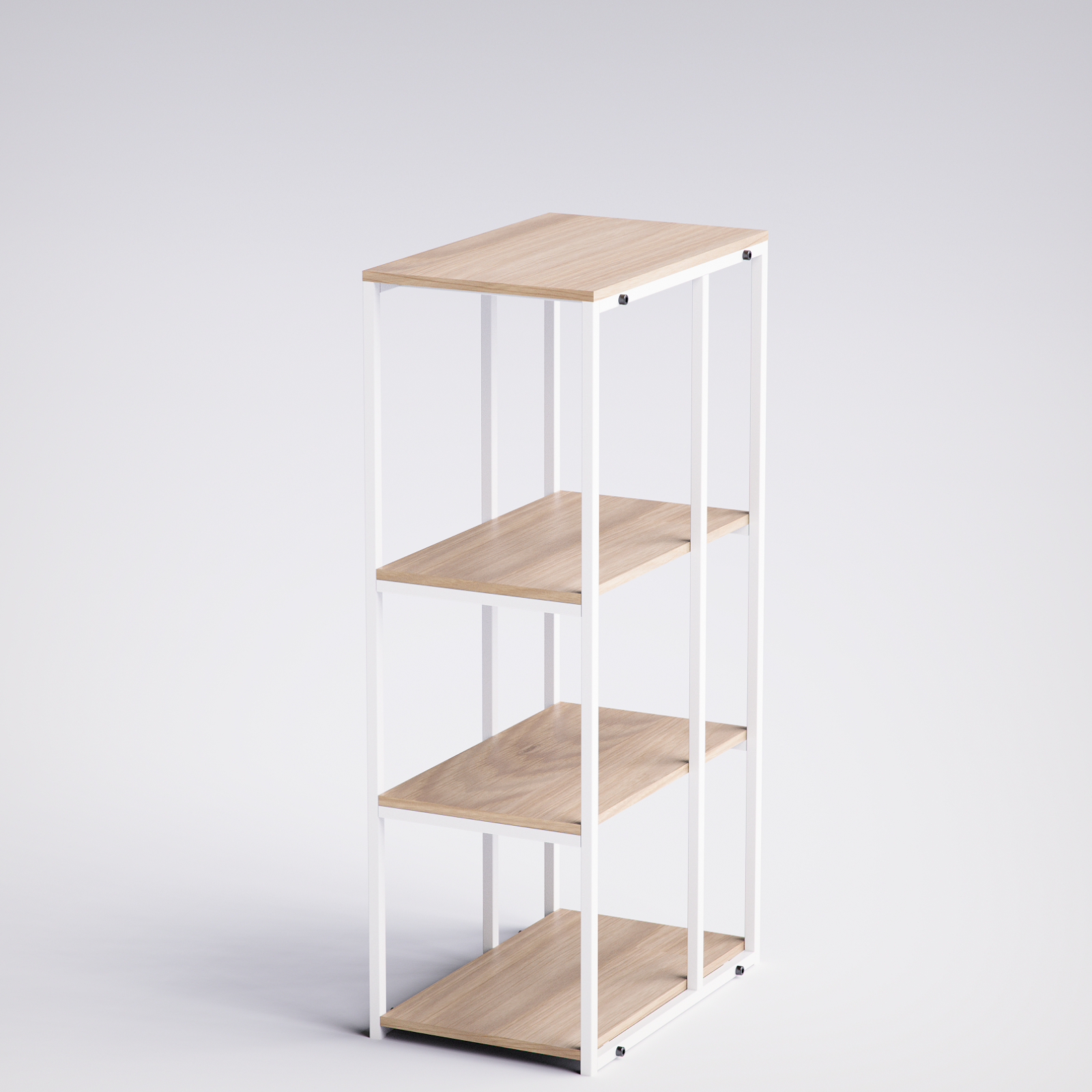Block Desk With Side Display & Shelving -BD7-WN