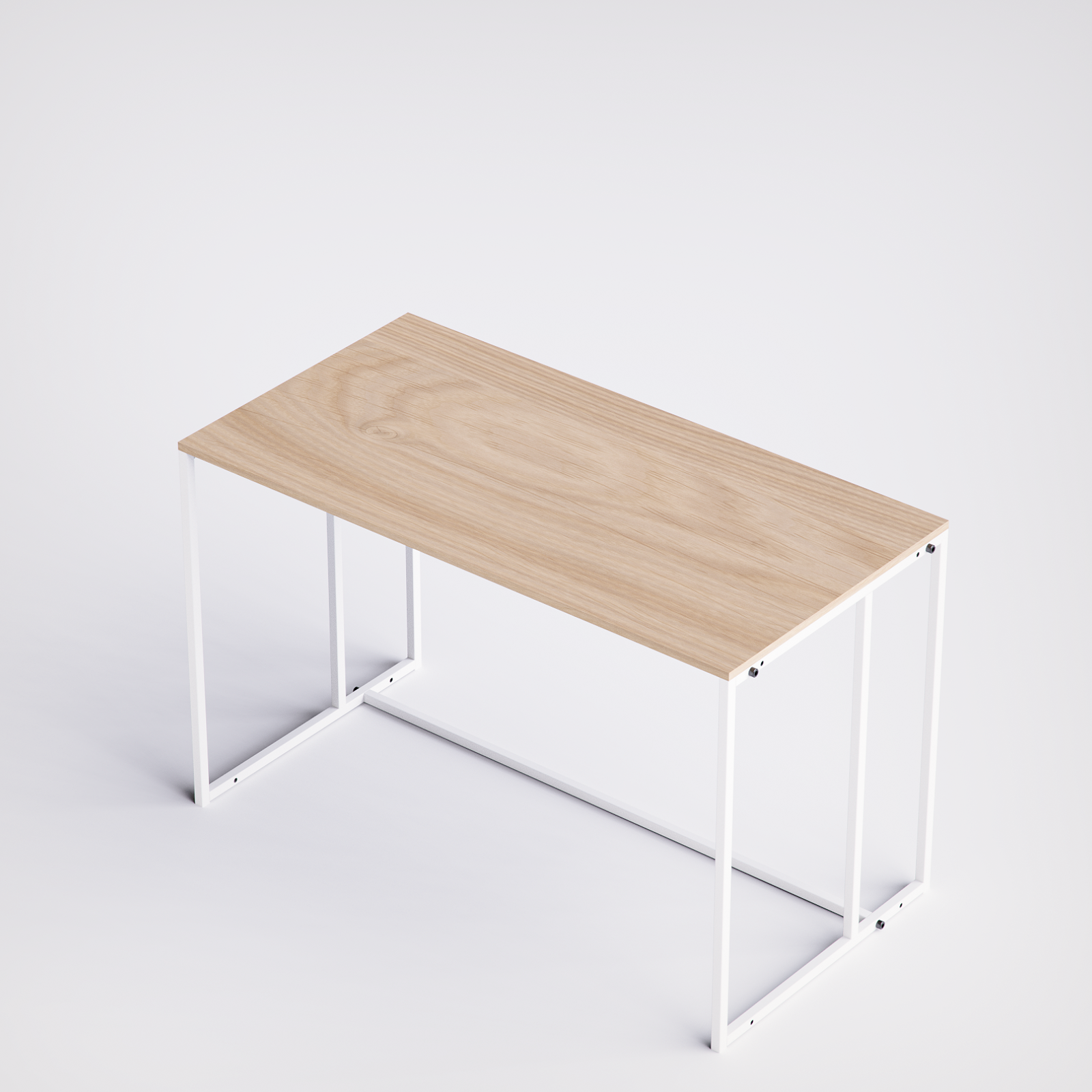 Block Desk With Side Display & Shelving -BD7-WN