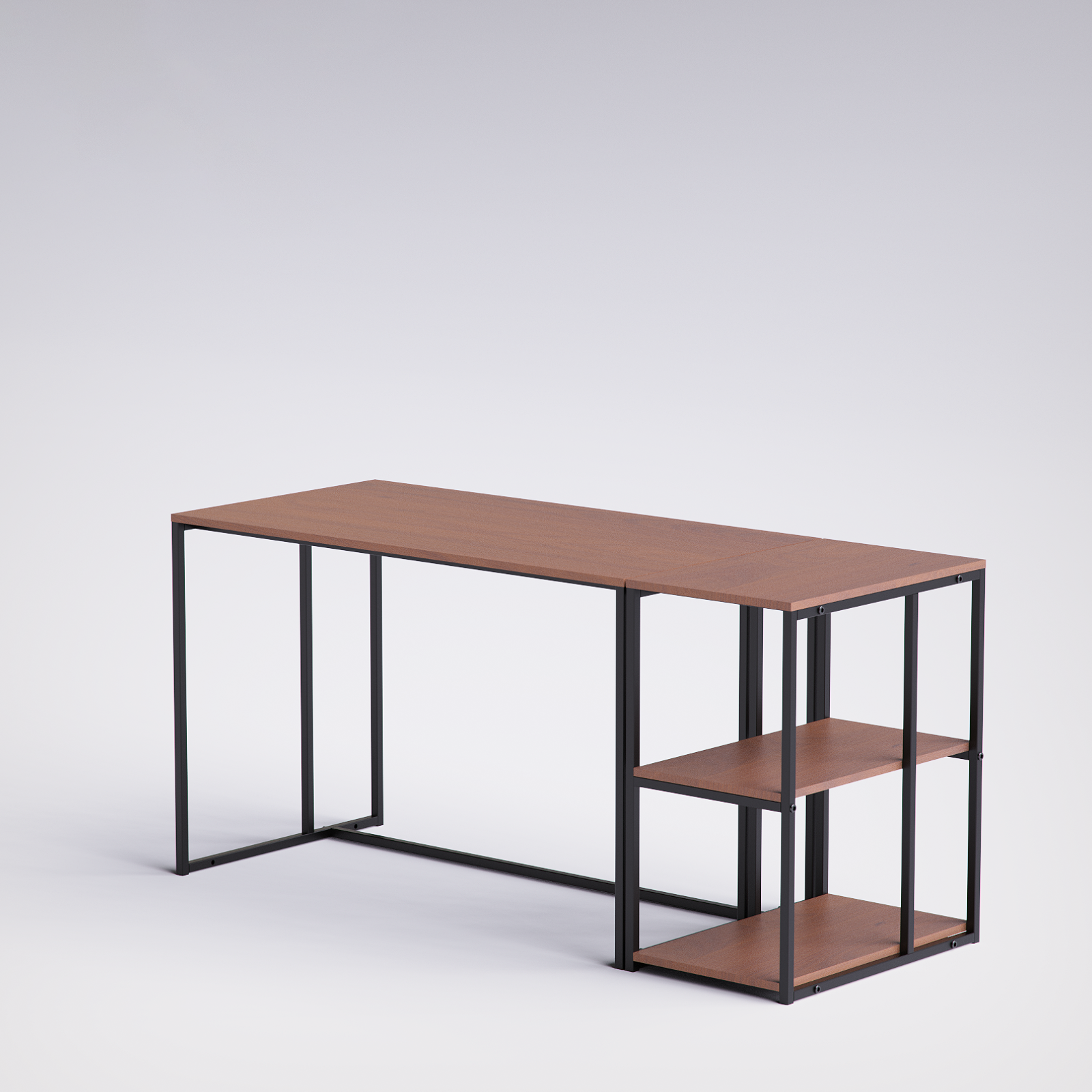 Block Desk With Side Shelving -BD5-BB
