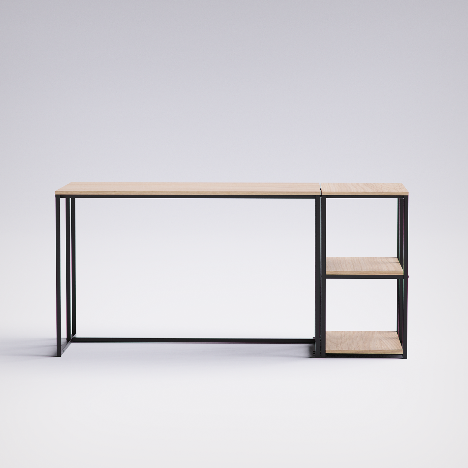 Block Desk With Side Shelving -BD5-BN
