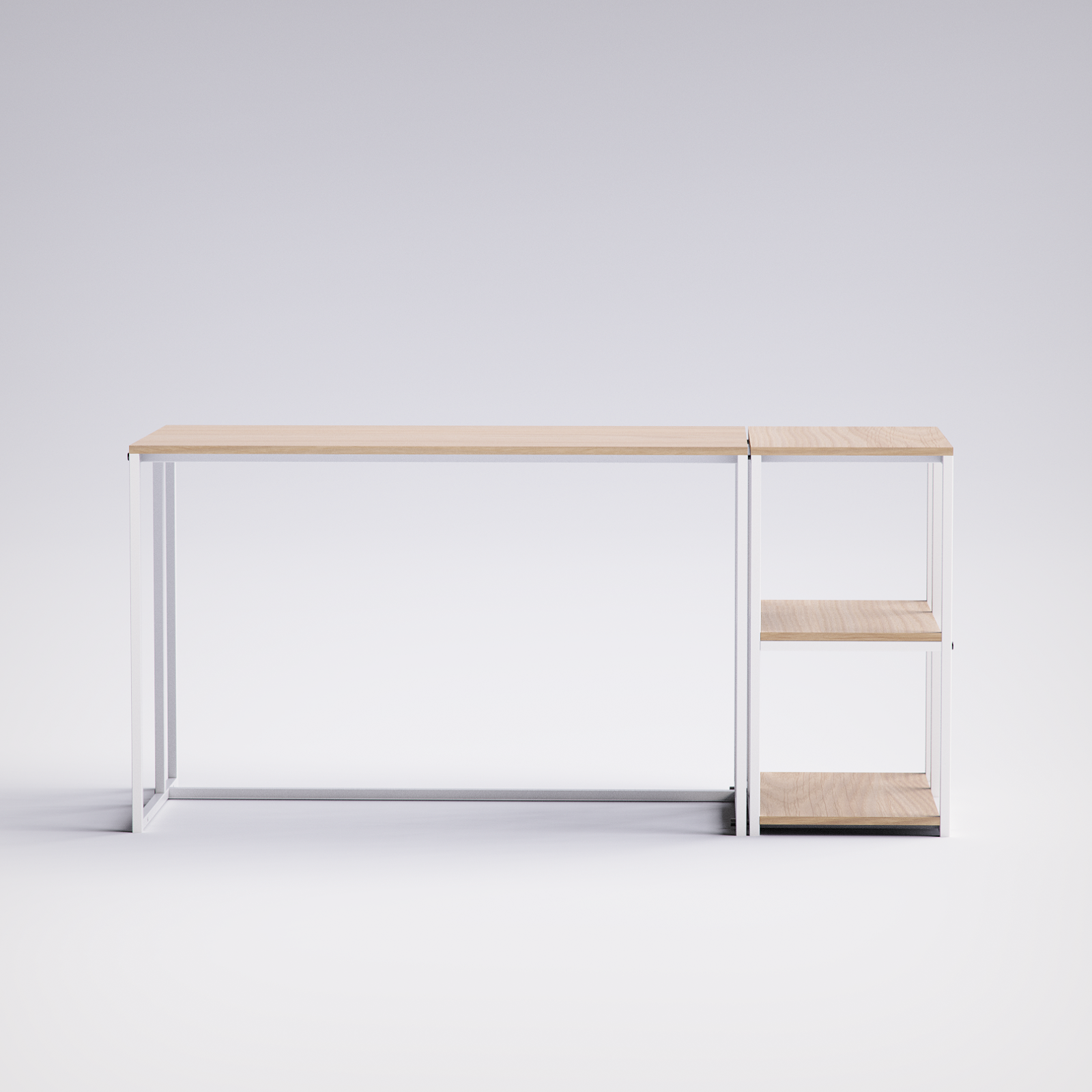 Block Desk With Side Shelving -BD5-WN