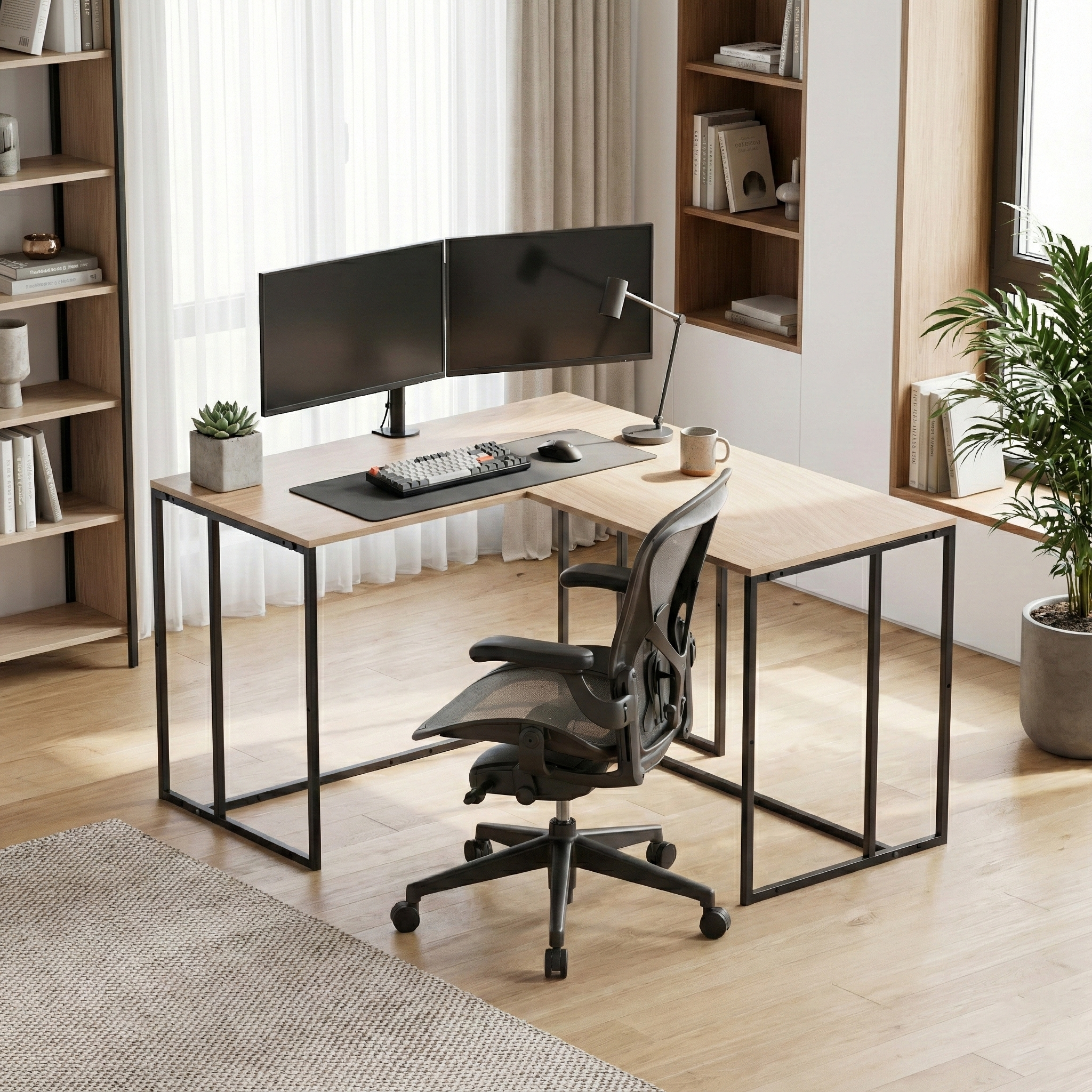 Block L -Shape Desk BD10-BN