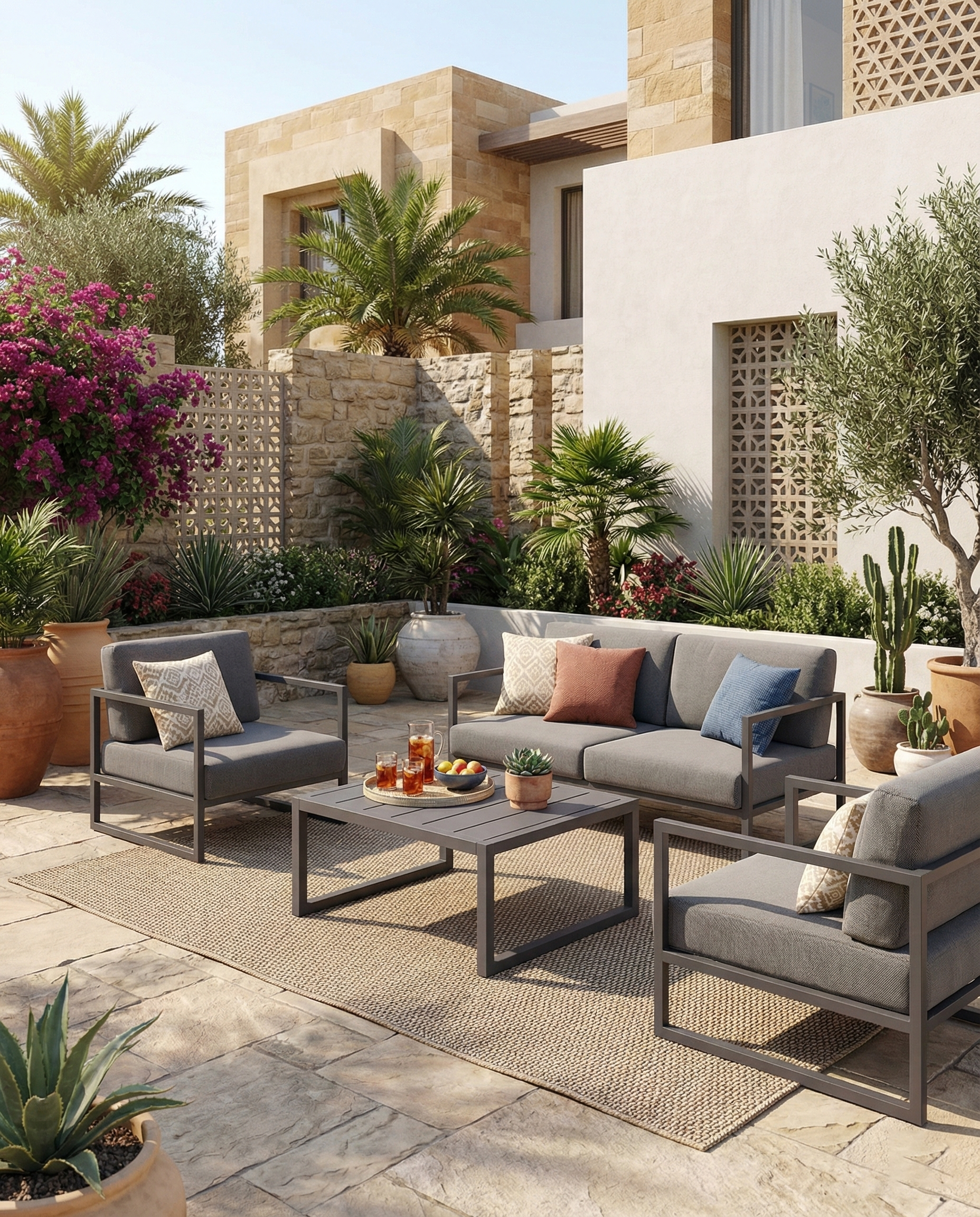 Block Outdoor Set -BOD1- Black & Grey