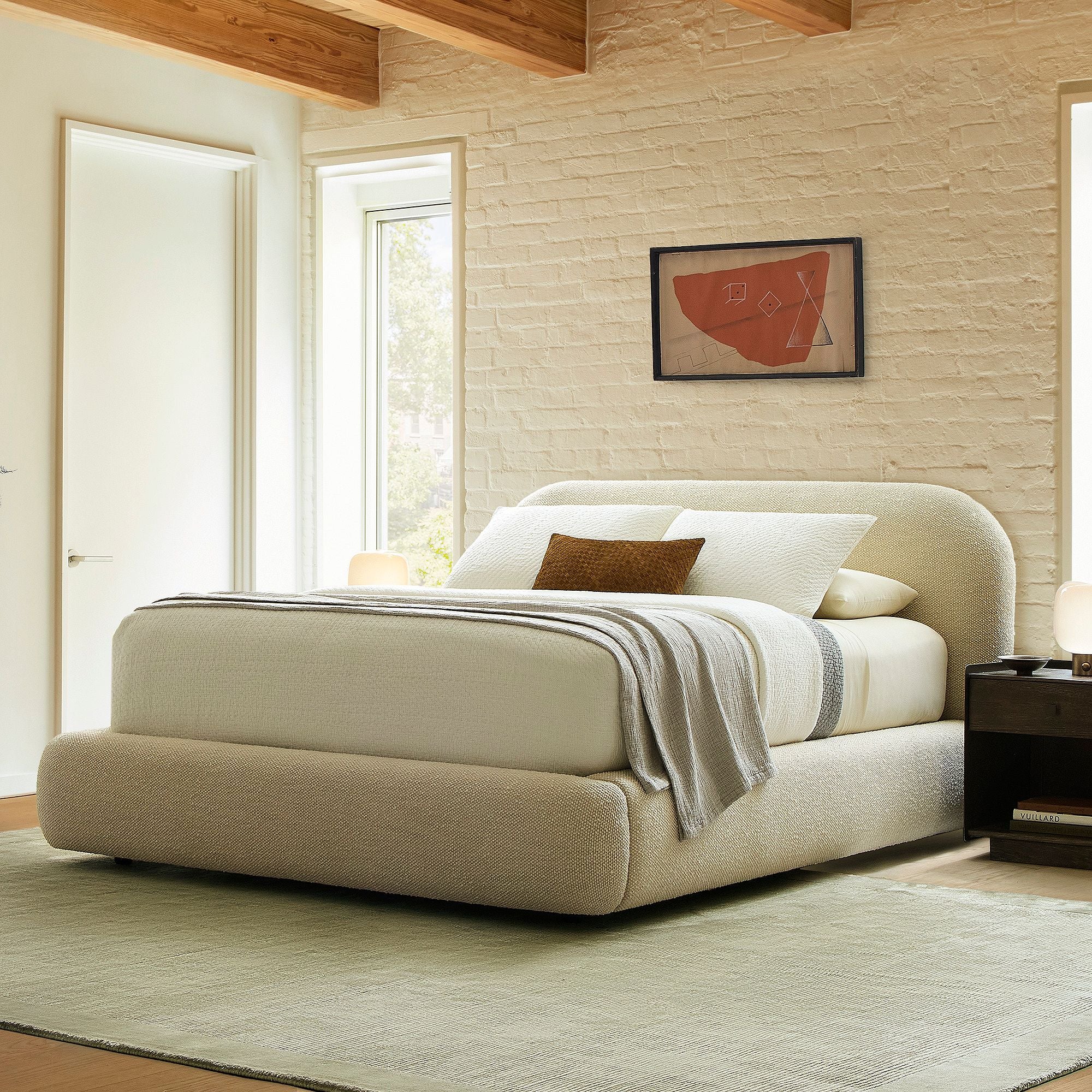 Drift Queen Bed (Beige)