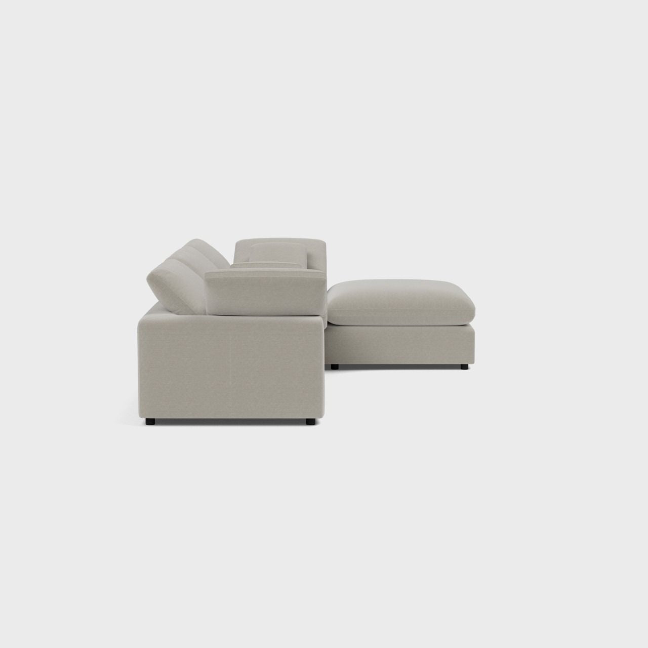 Fold Three Seater with Ottoman