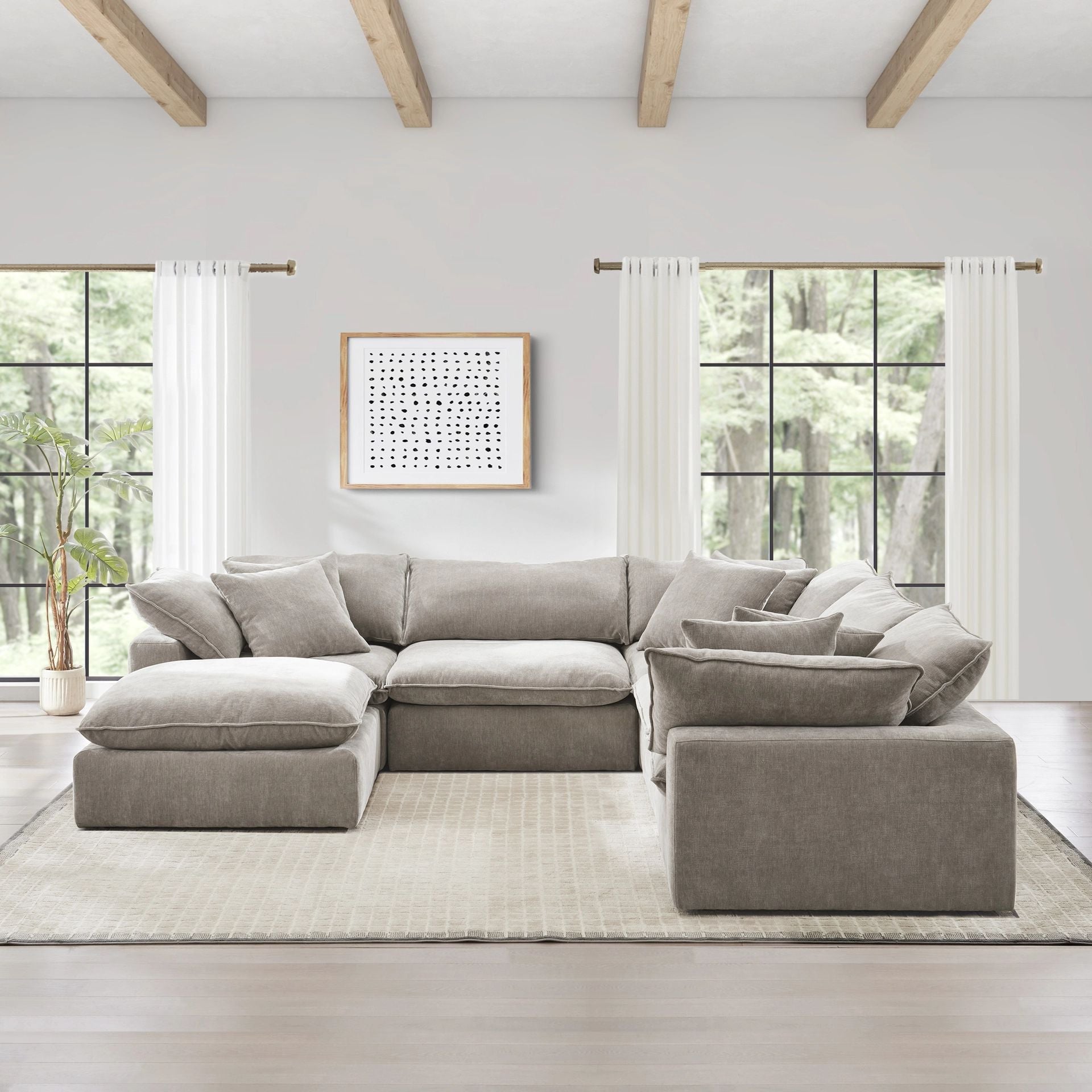 Fold Five Seater with Ottoman