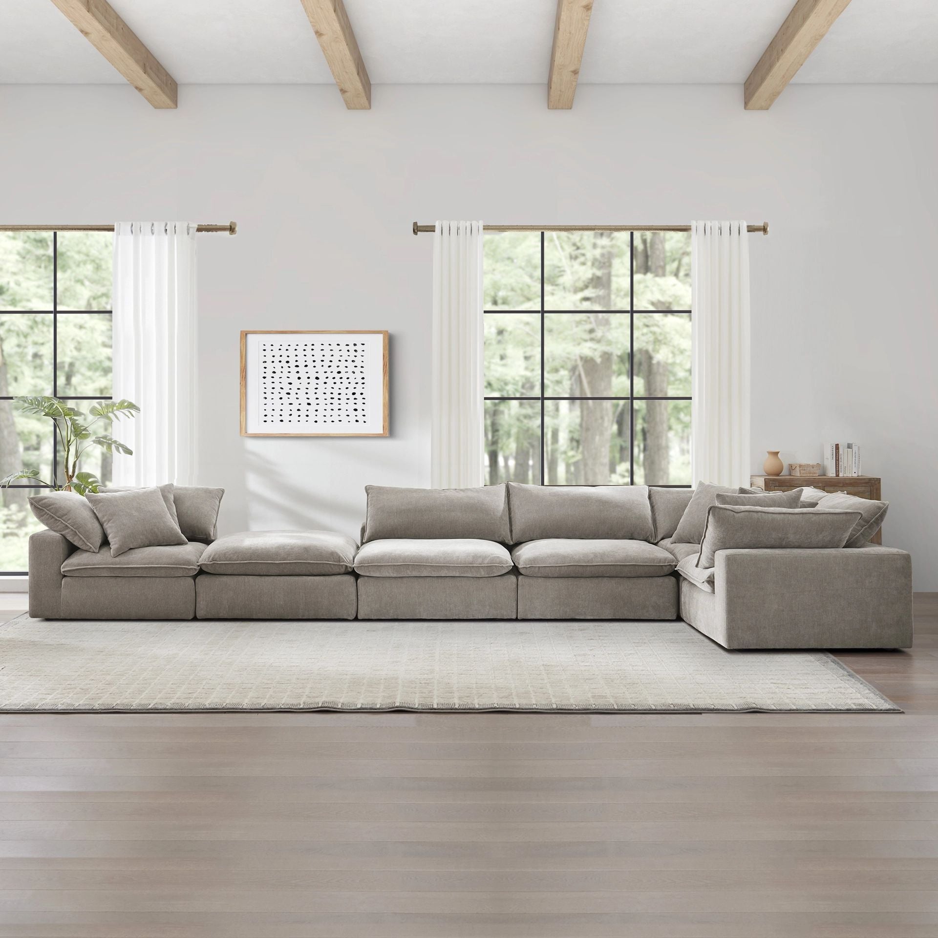 Fold Five Seater with Ottoman