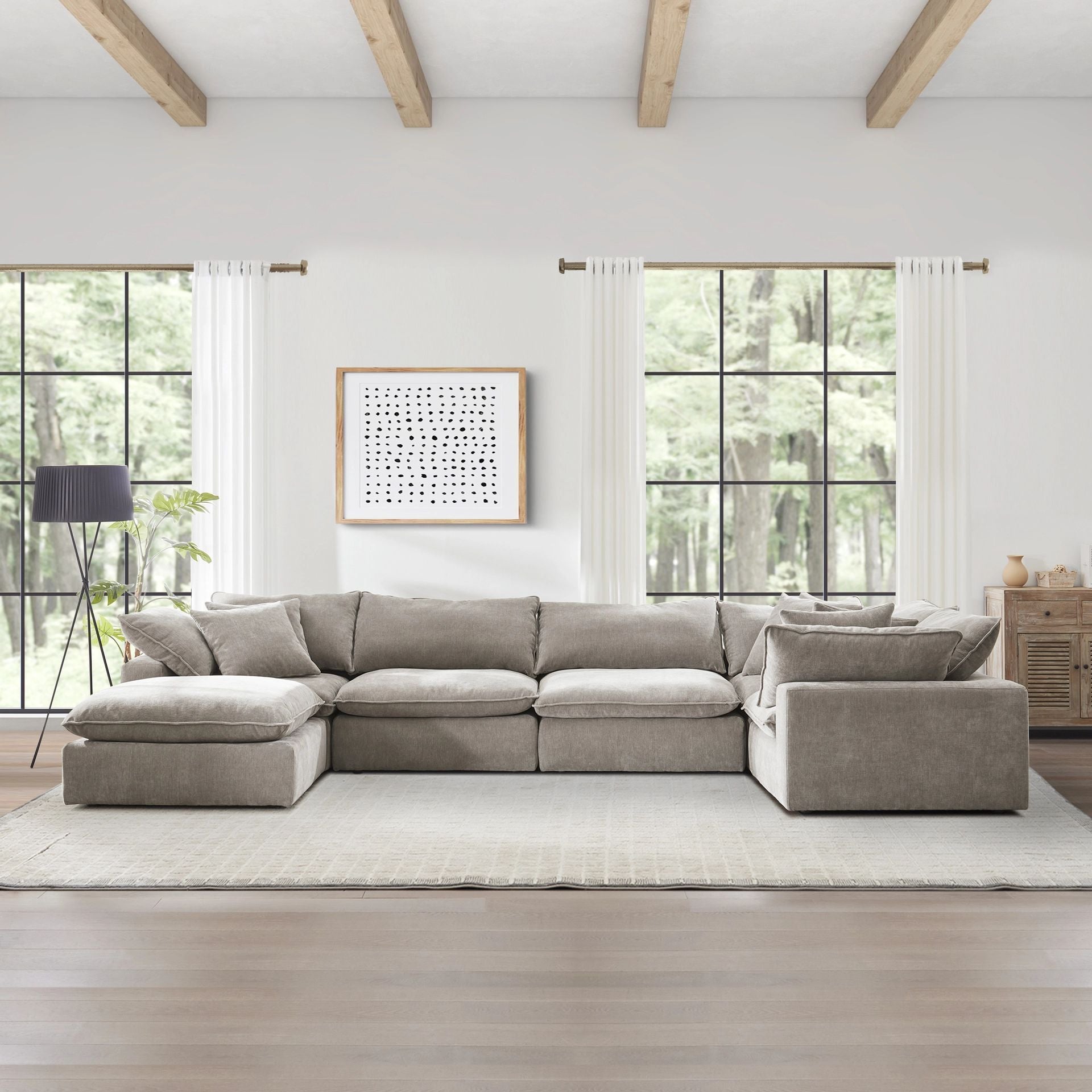 Fold Five Seater with Ottoman