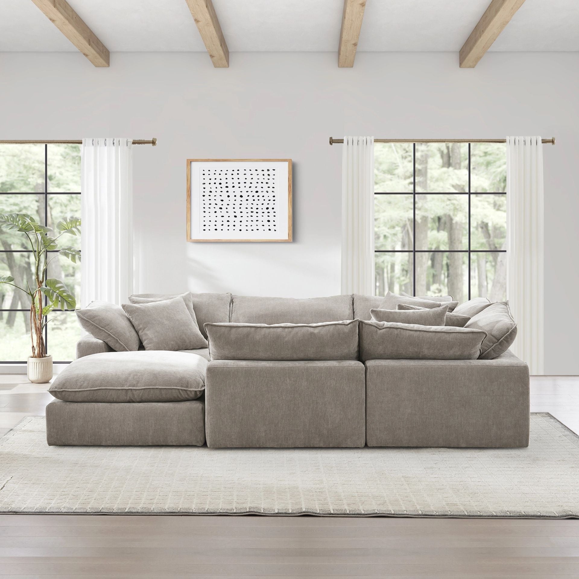 Fold Five Seater with Ottoman