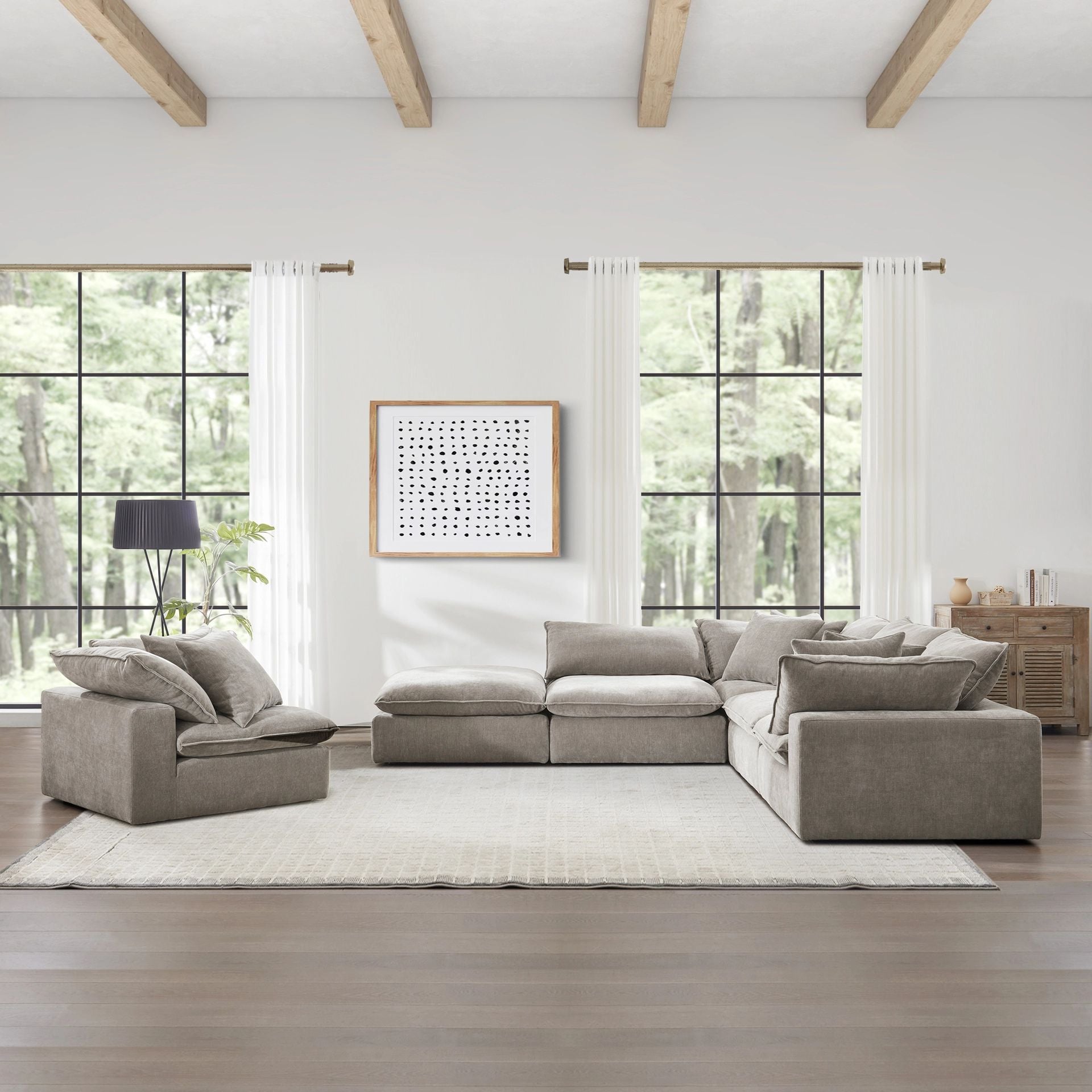 Fold Five Seater with Ottoman