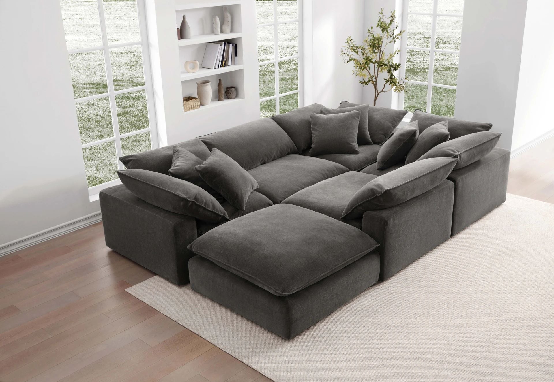 Fold Five Seater with Ottoman