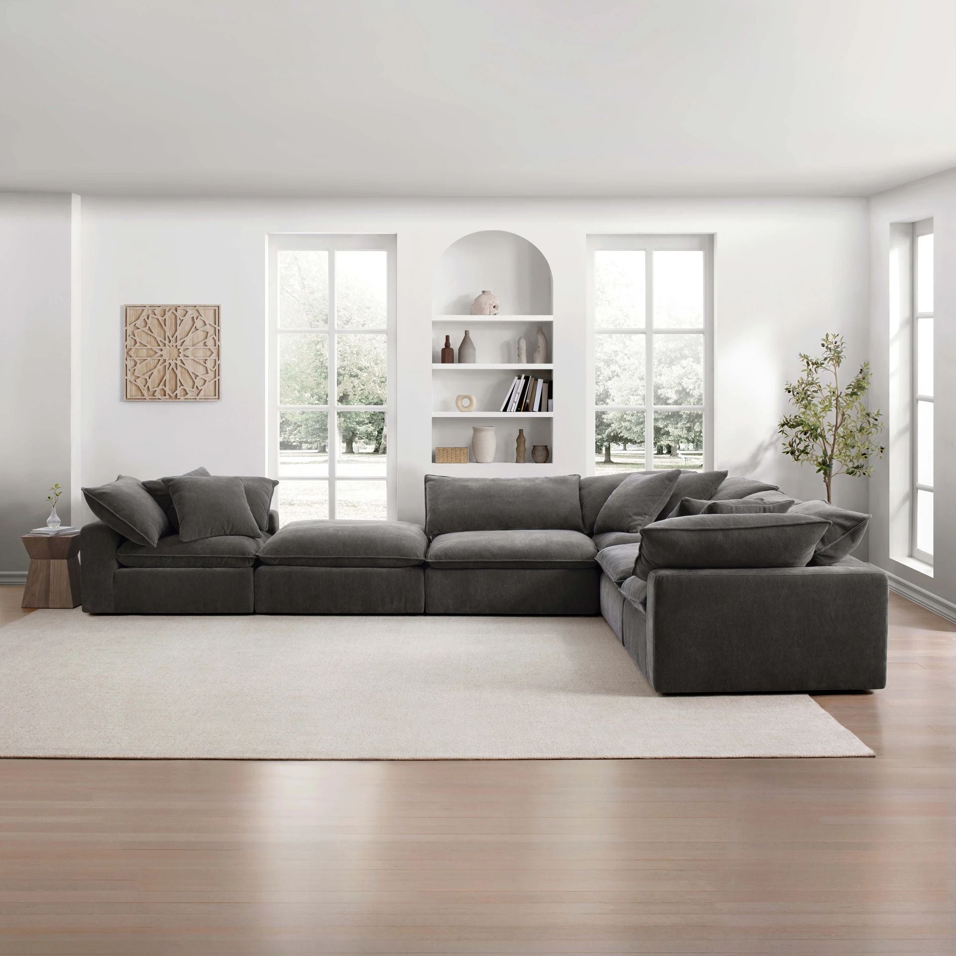 Fold Five Seater with Ottoman