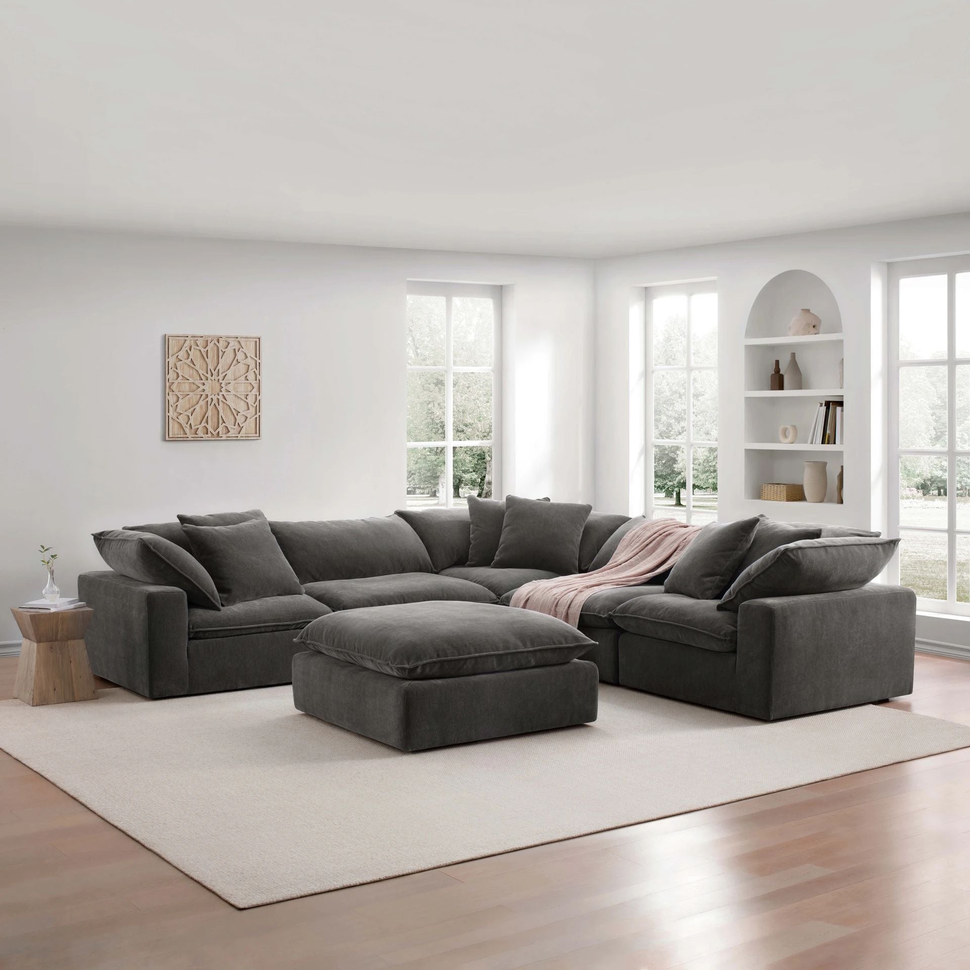 Fold Five Seater with Ottoman