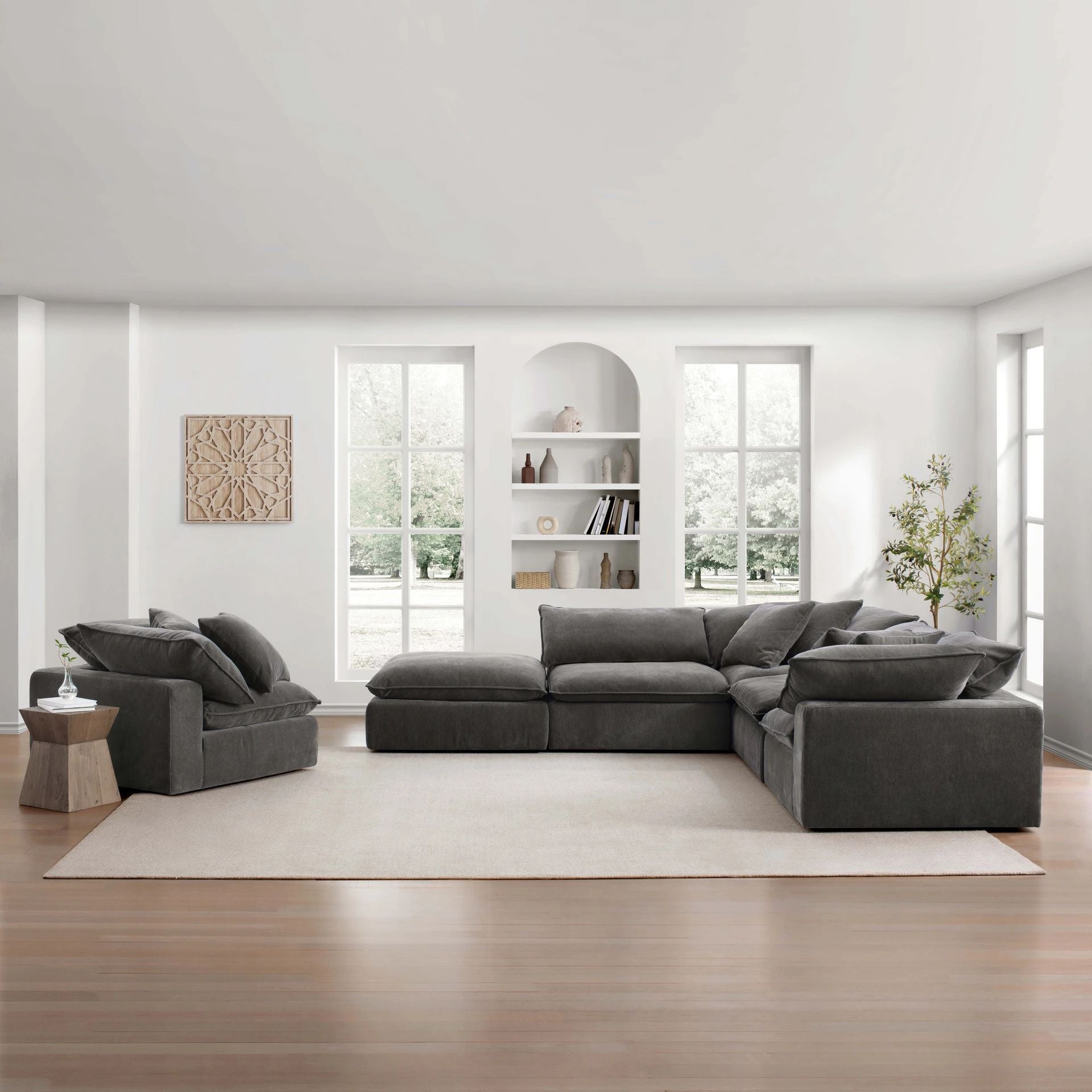 Fold Five Seater with Ottoman