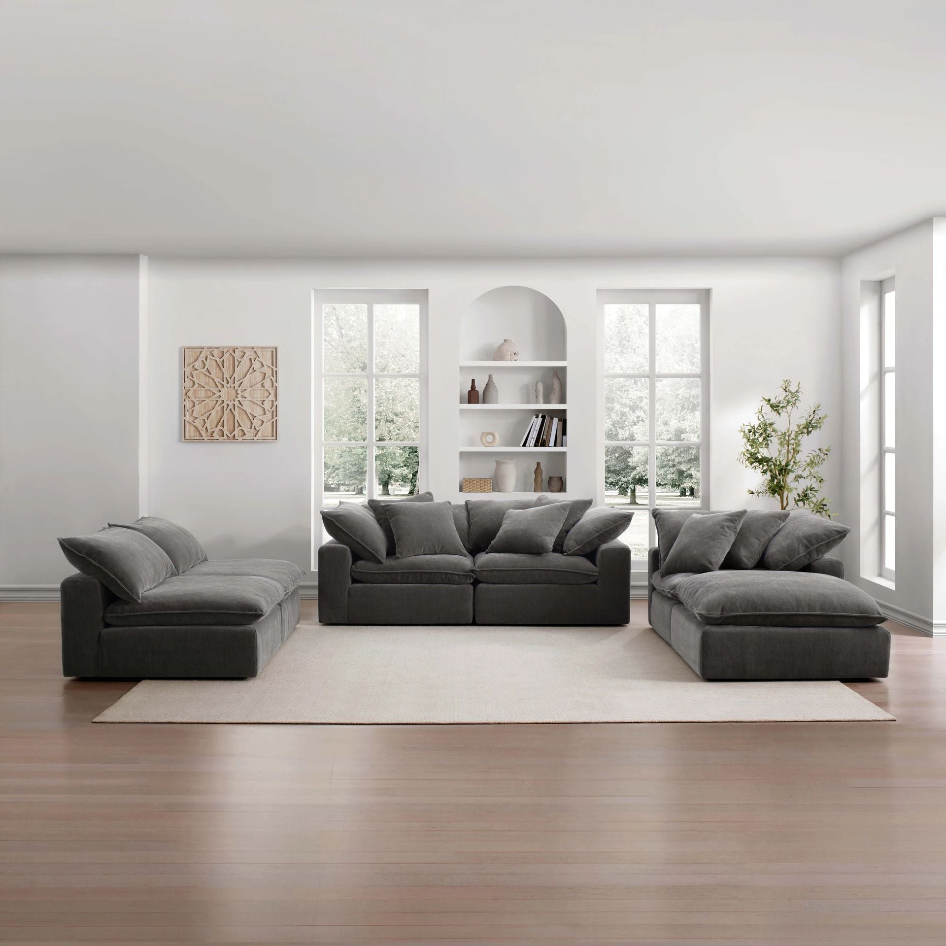 Fold Five Seater with Ottoman