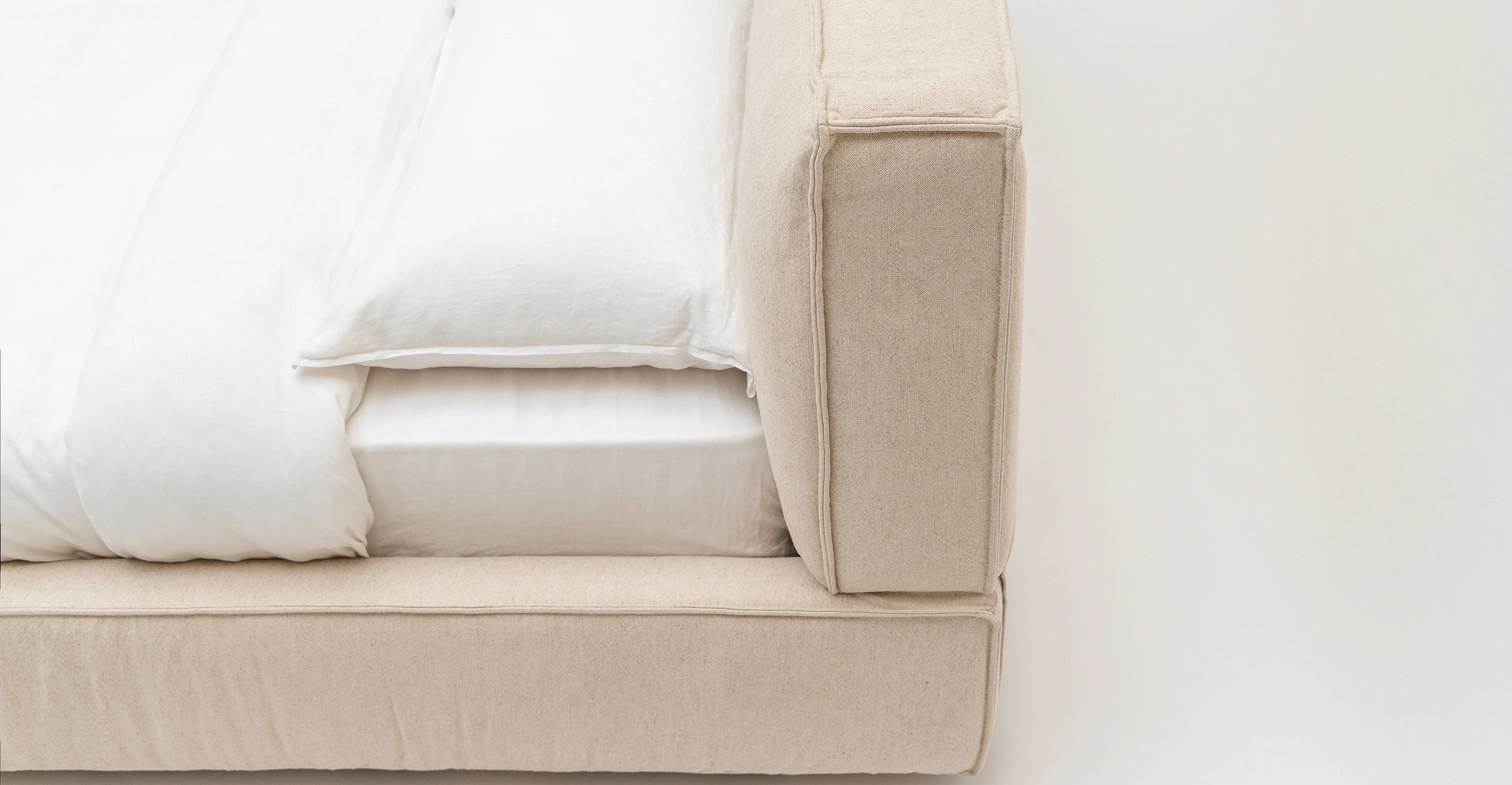 Fold Queen Bed (Beige)