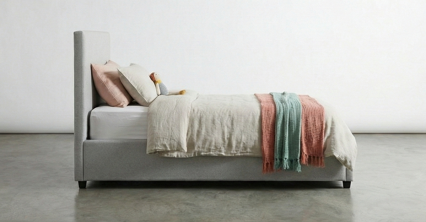 Fold Double Bed Kids Bedroom KRD3-S-W غرفه نوم اطفال مودرن