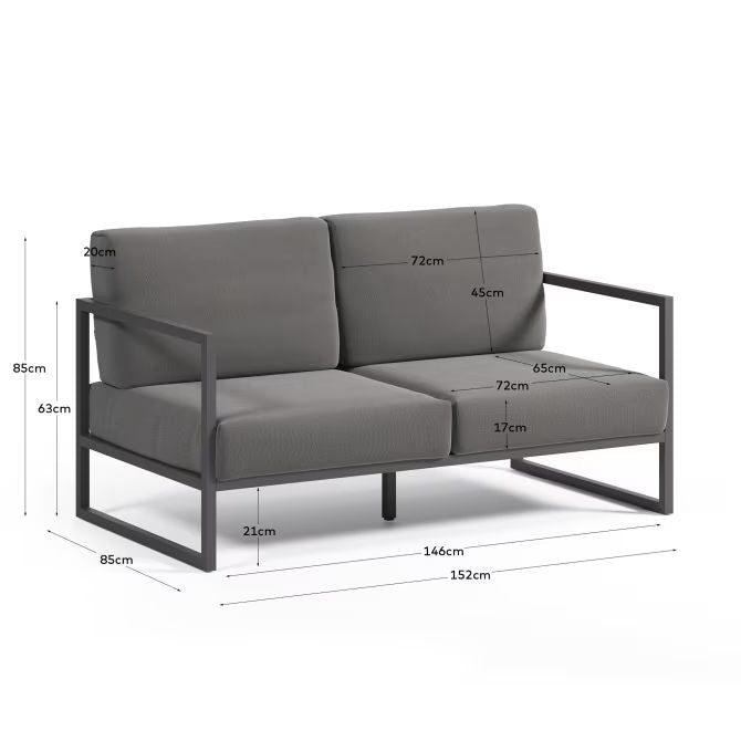 Fold Outdoor 2 seater (Grey)