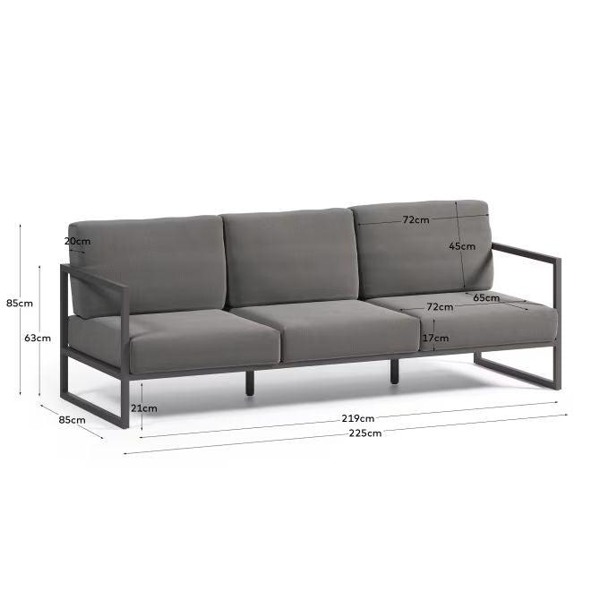 Fold Outdoor 3 seater (Grey)