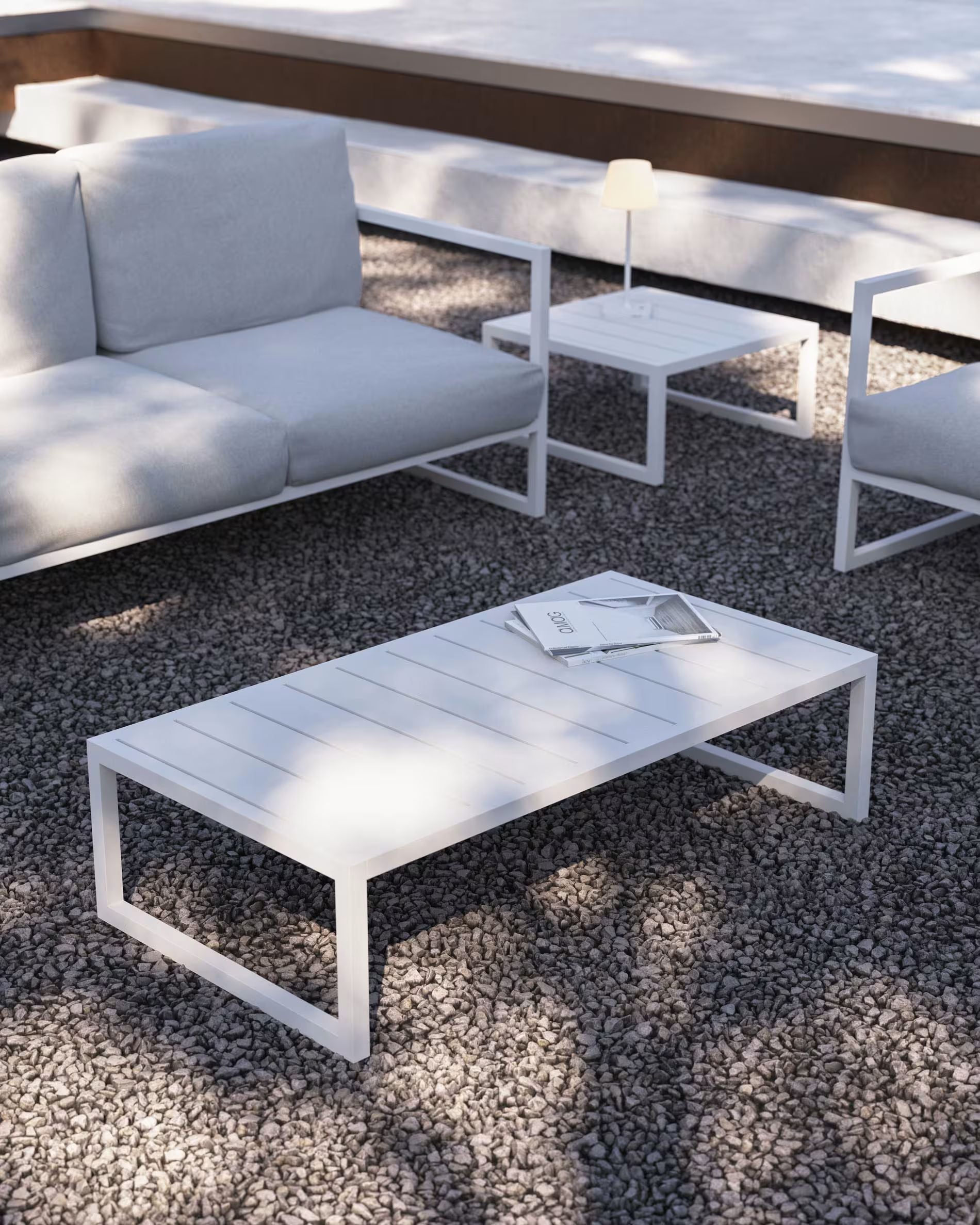 Fold Outdoor Rectangular Table (White)