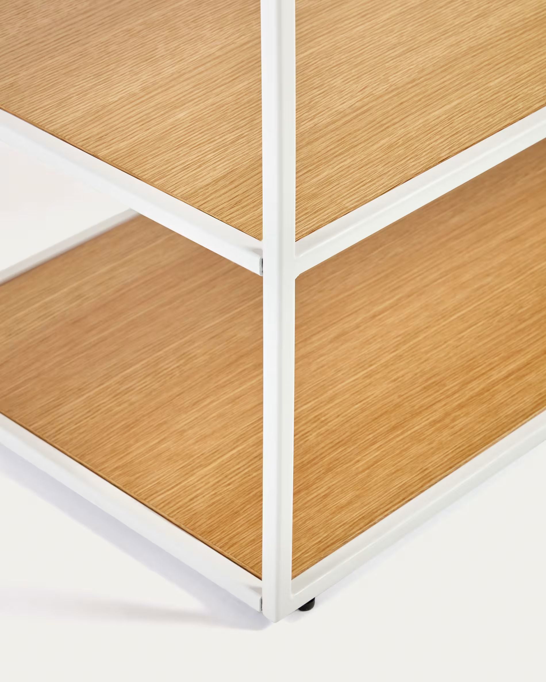 Fold TV stand with a walnut veneer and painted metal structure, 160 x 40 cm FCT6-WN