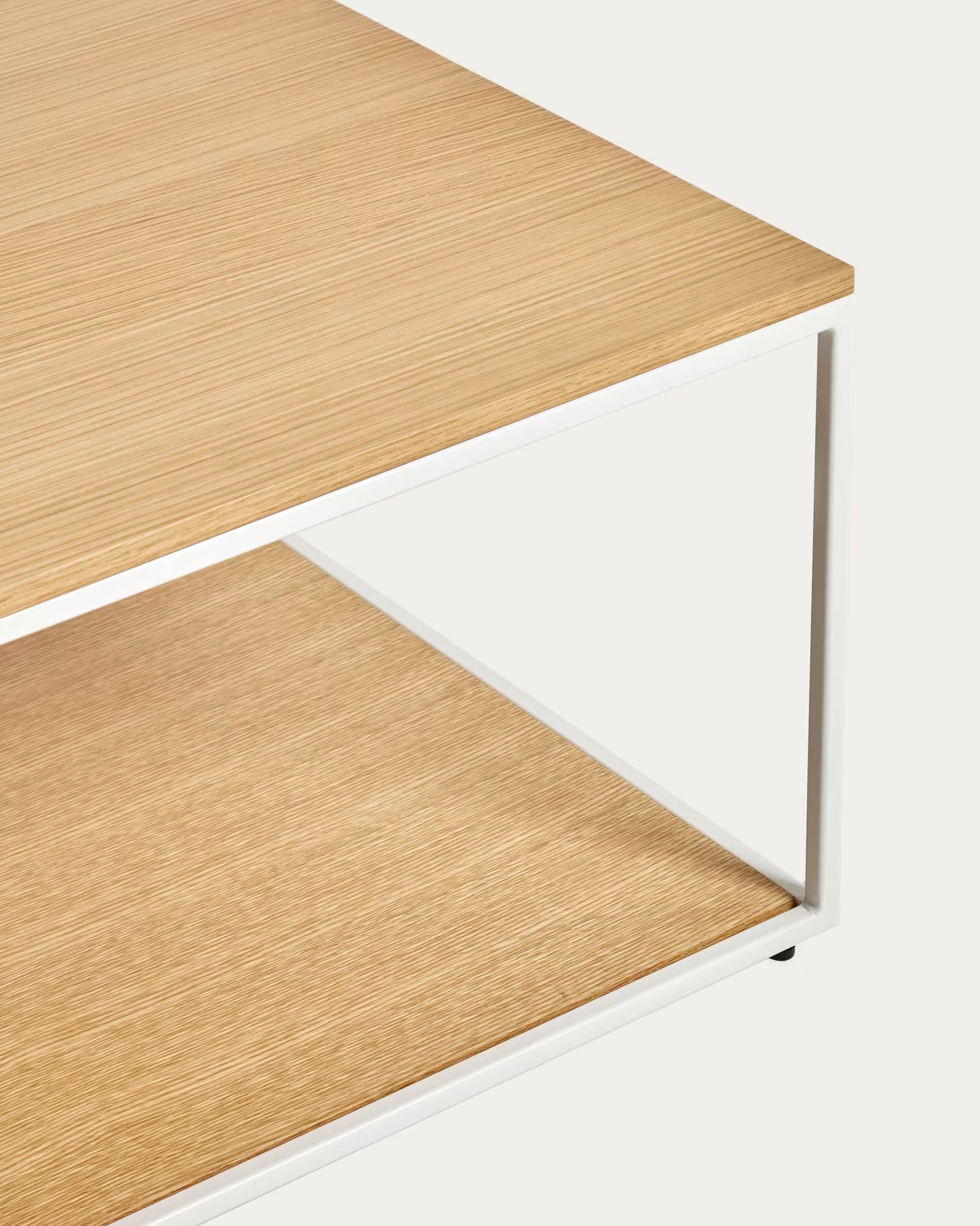 Fold coffee table with oak walnut veneer and paintedmetal structure, 110 x 60 cm FCT1-WN