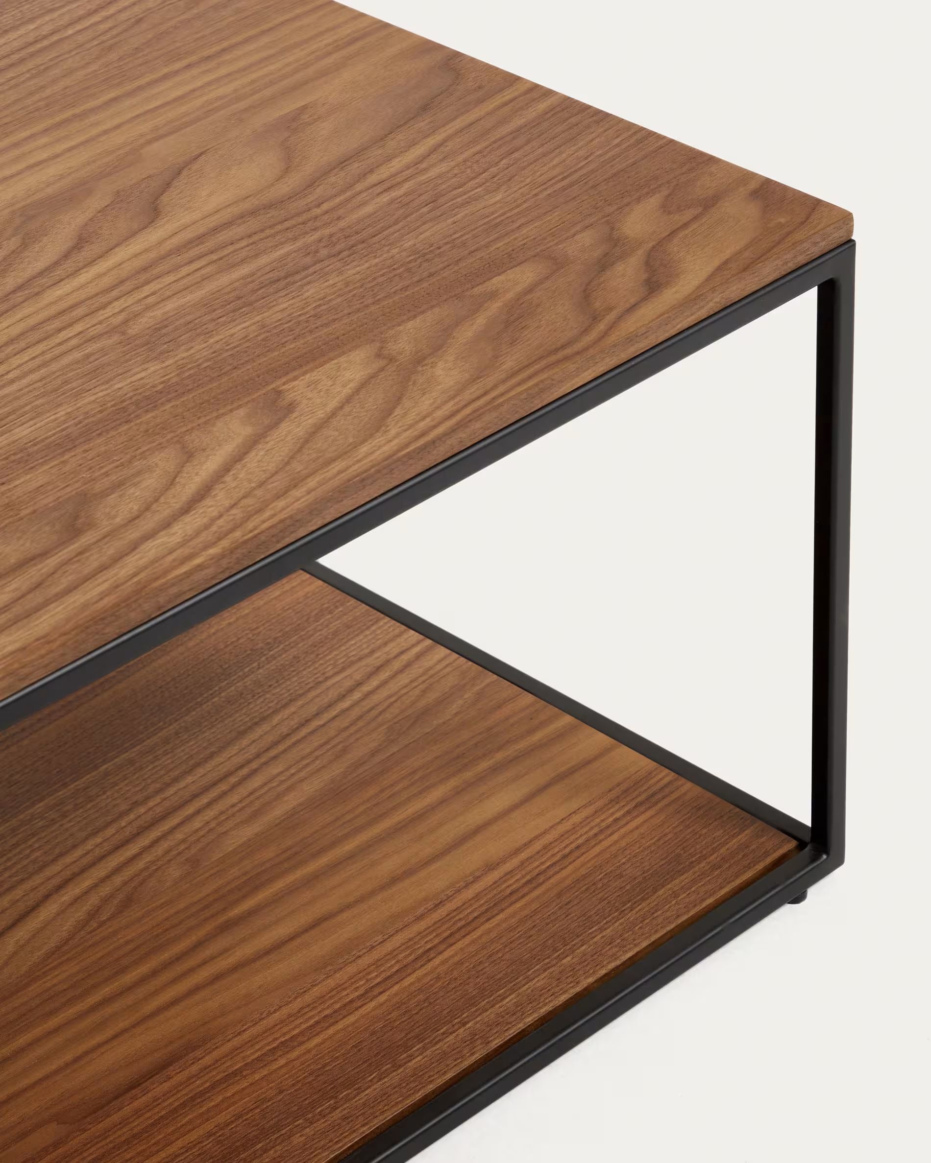 Fold coffee table with oak walnut veneer and paintedmetal structure, 110 x 60 cm FCT1-BB