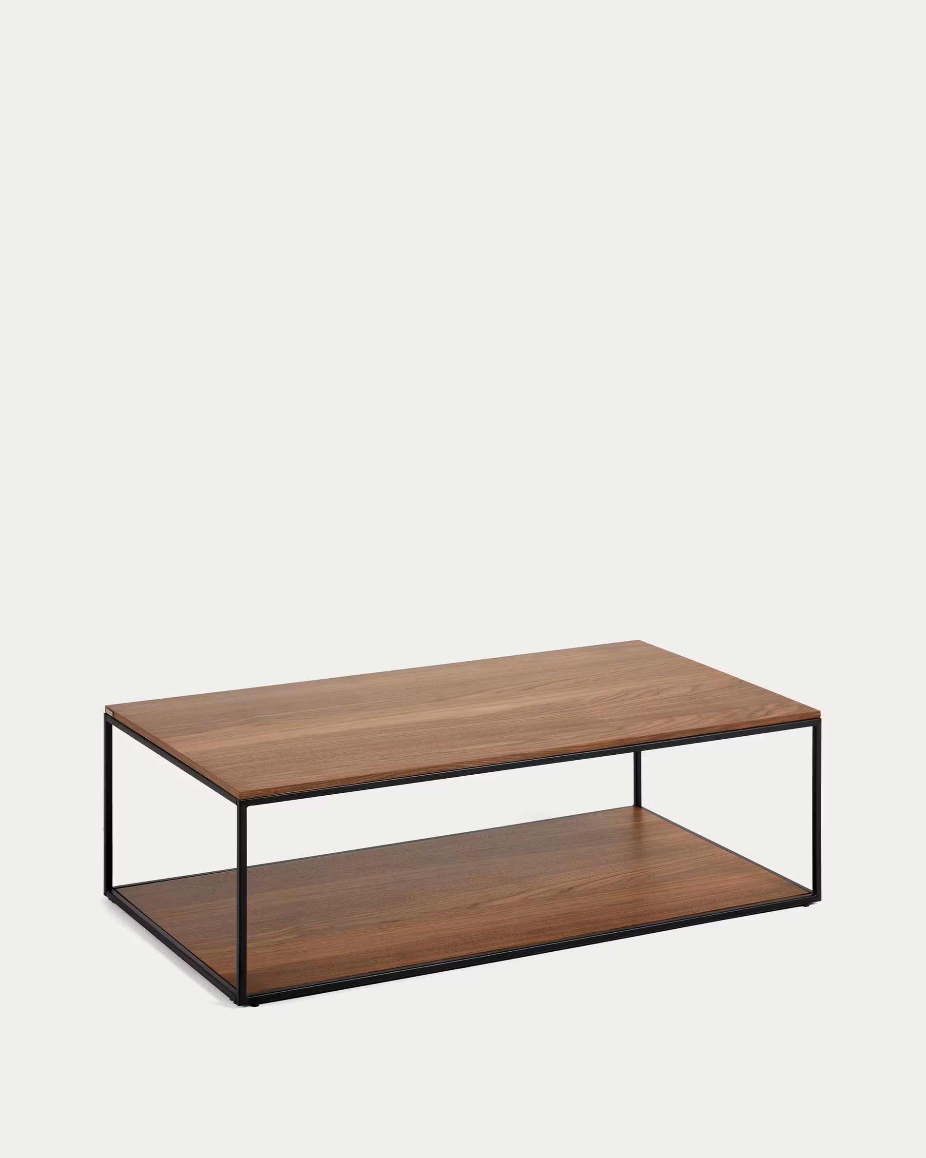 Fold coffee table with oak walnut veneer and paintedmetal structure, 110 x 60 cm FCT1-BB