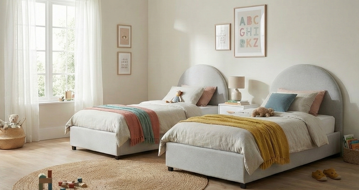 Kanso Double Bed Kids Bedroom KRD1-R-W غرفه نوم اطفال مودرن