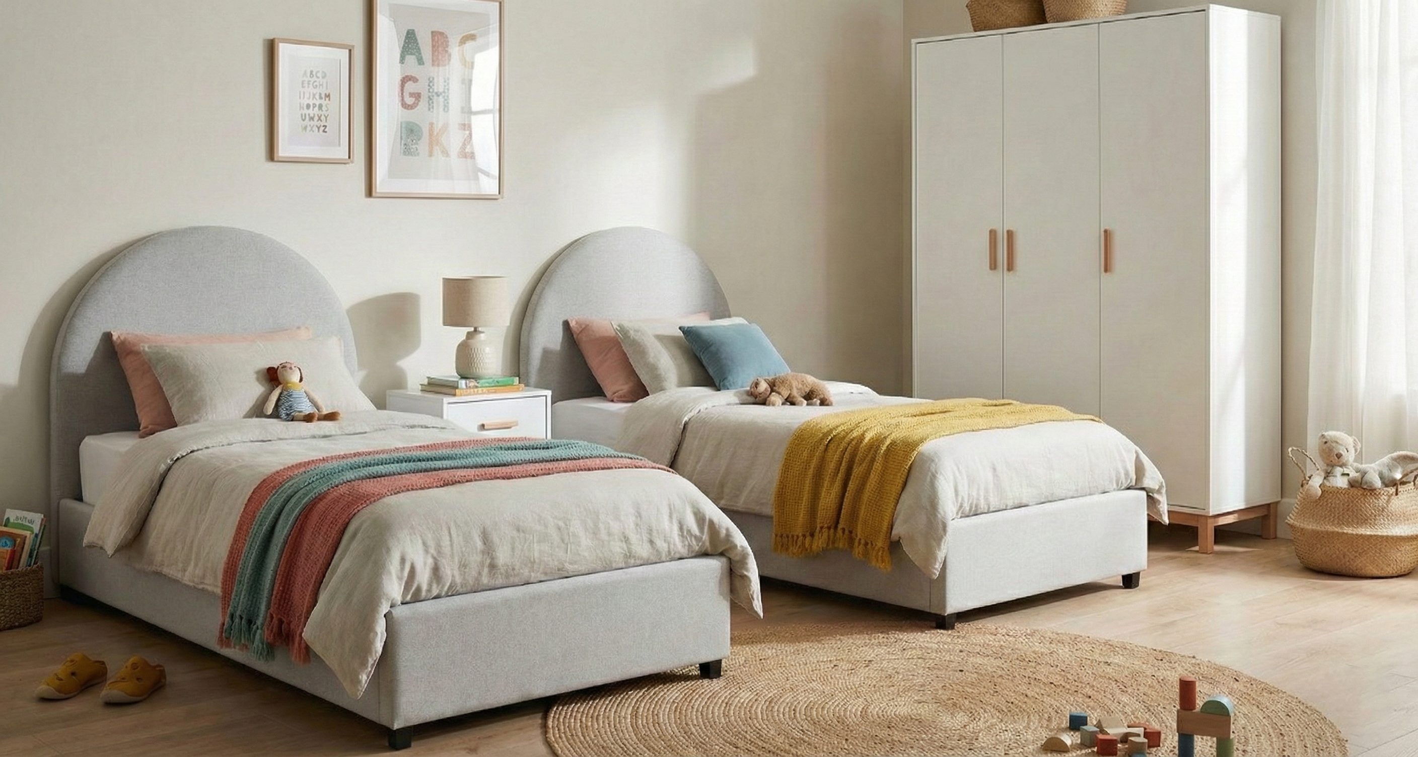 Kanso Double Bed Kids Bedroom KRD1-R-W غرفه نوم اطفال مودرن