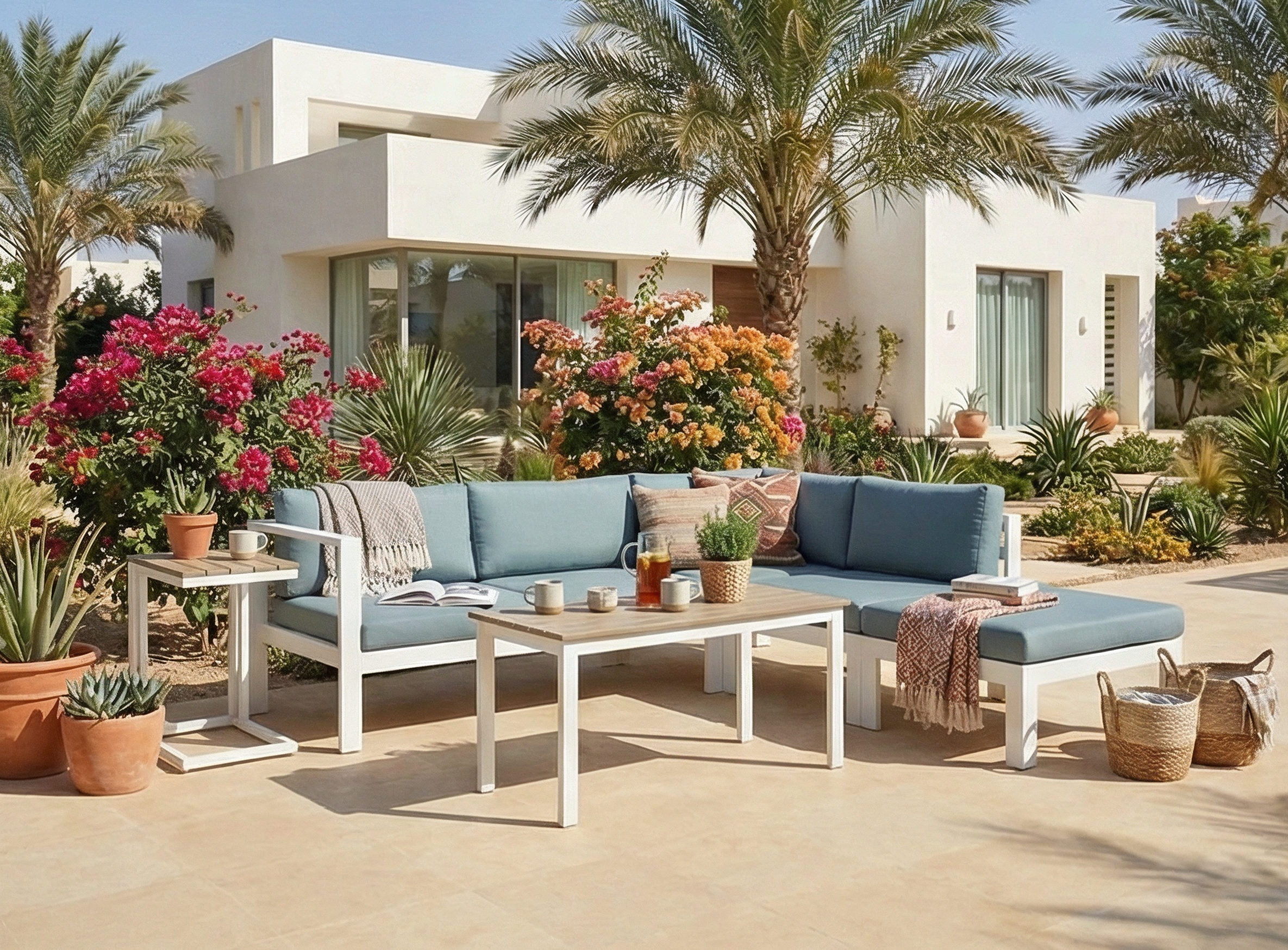 Kanso Outdoor - KOD3-White & Teal