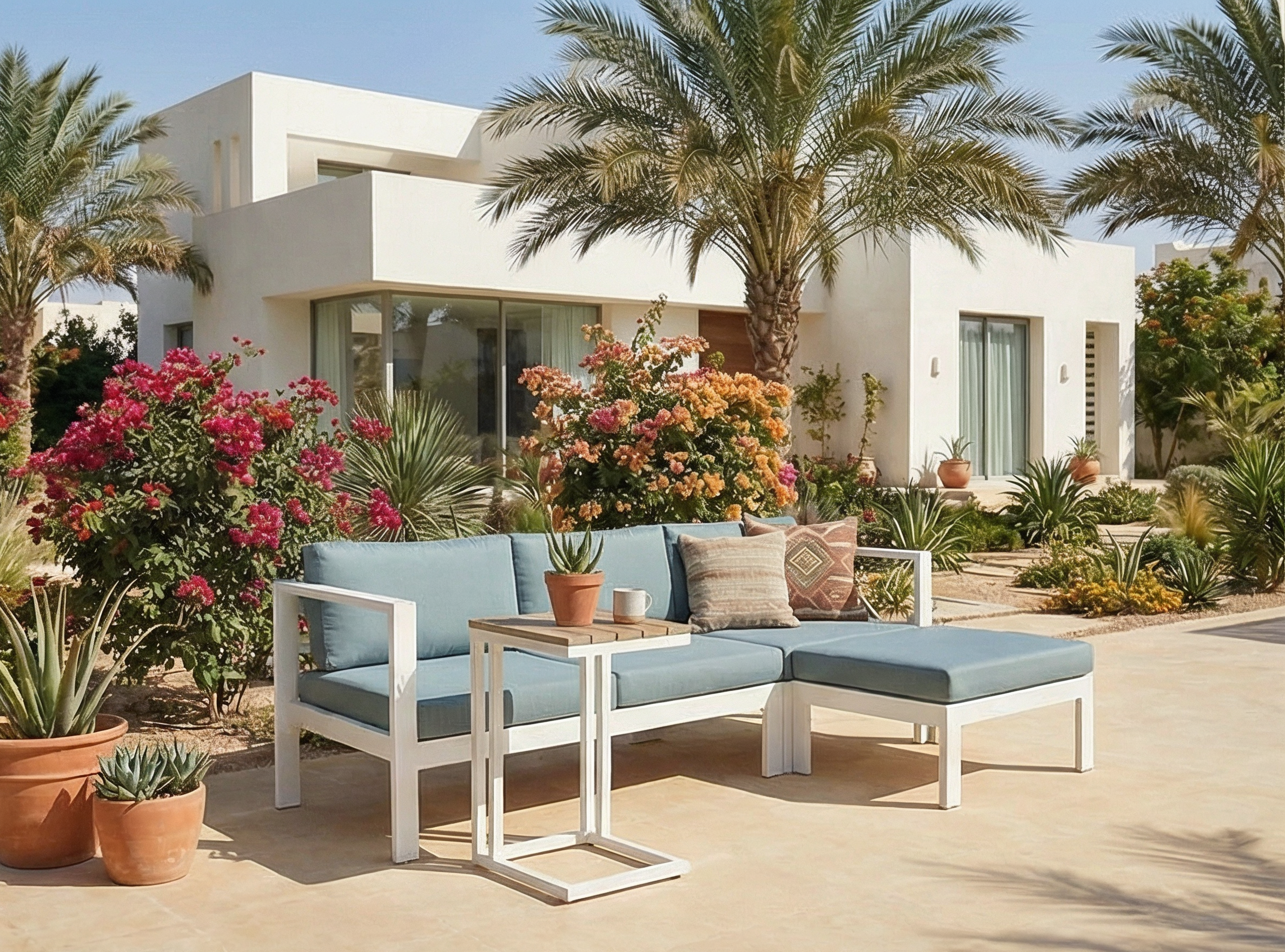 Kanso Outdoor - KOD3-White & Teal