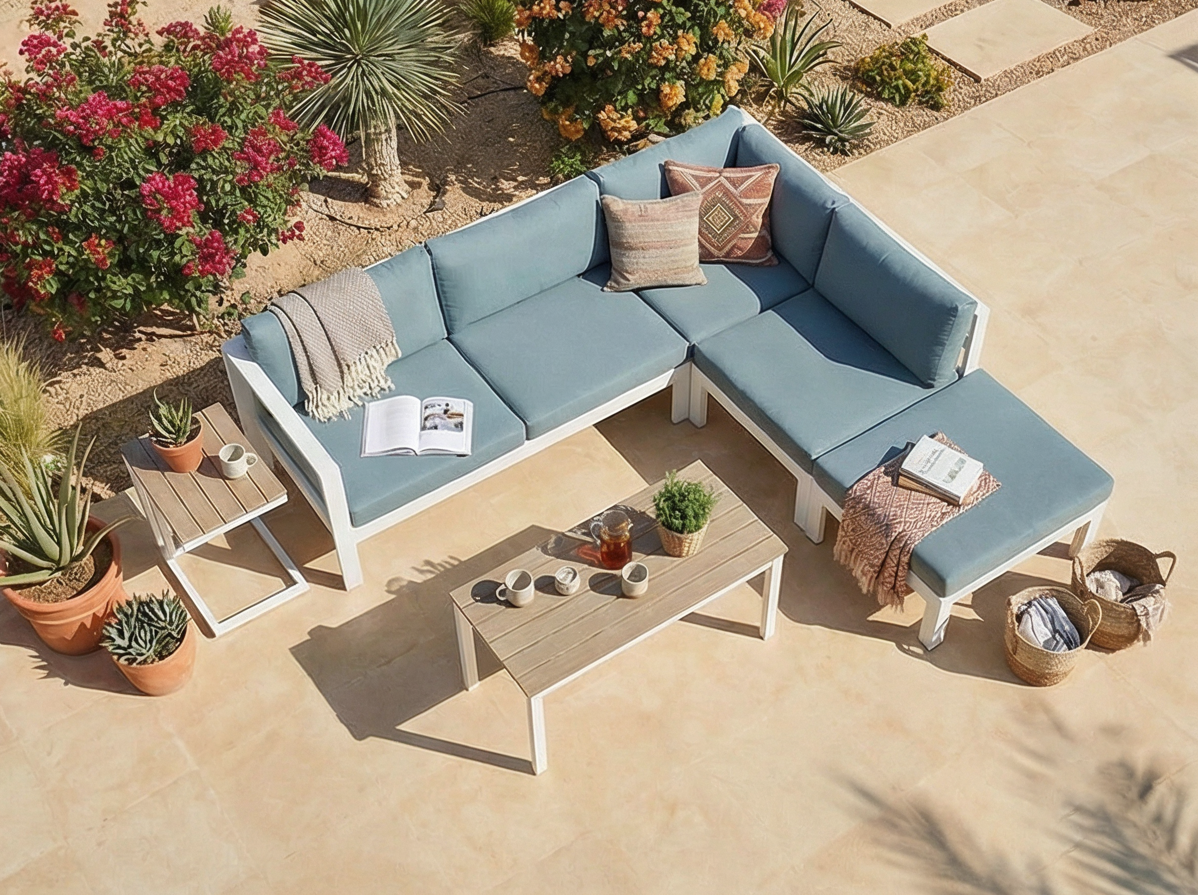 Kanso Outdoor - KOD3-White & Teal