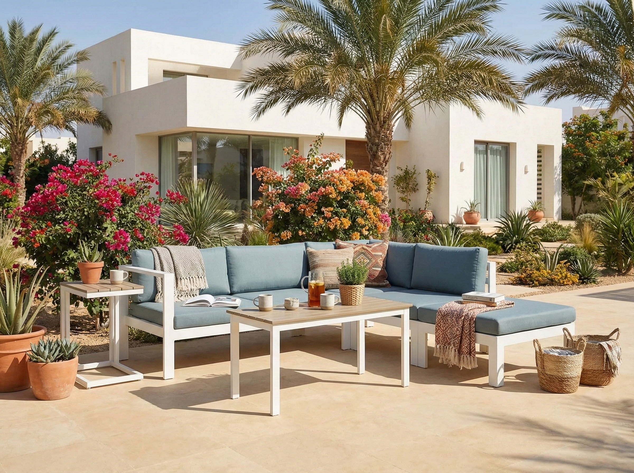 Kanso Outdoor - KOD3-White & Teal