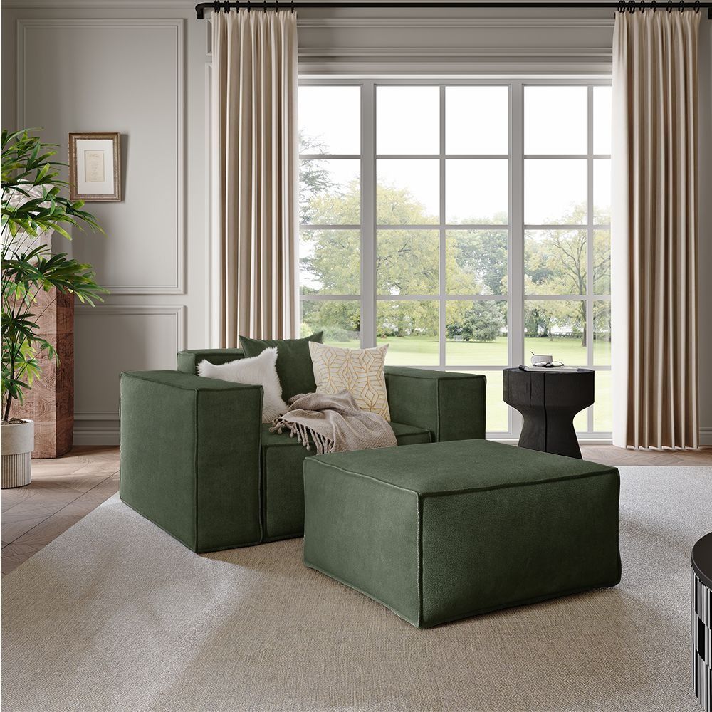 Metro Armchair with Ottoman