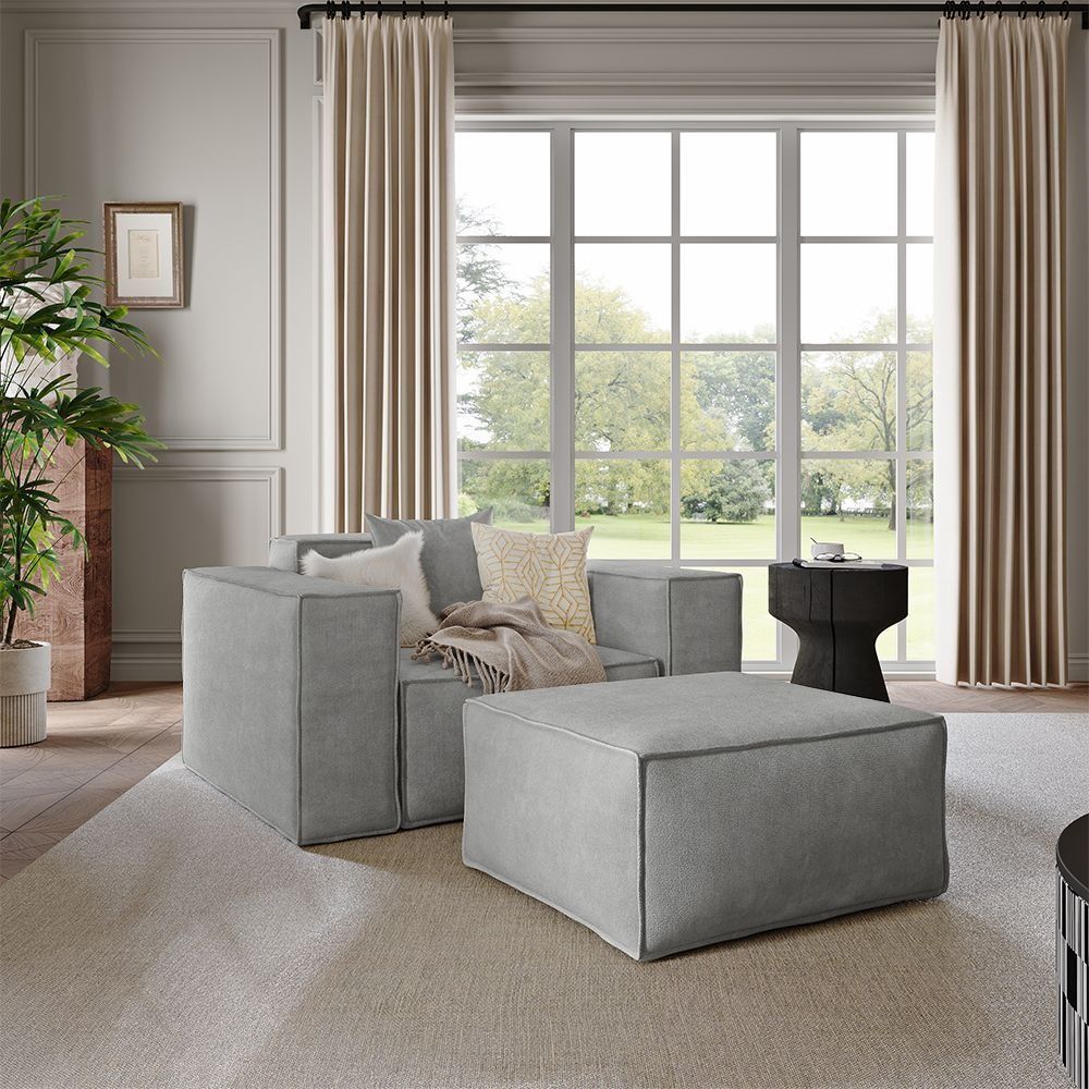Metro Armchair with Ottoman