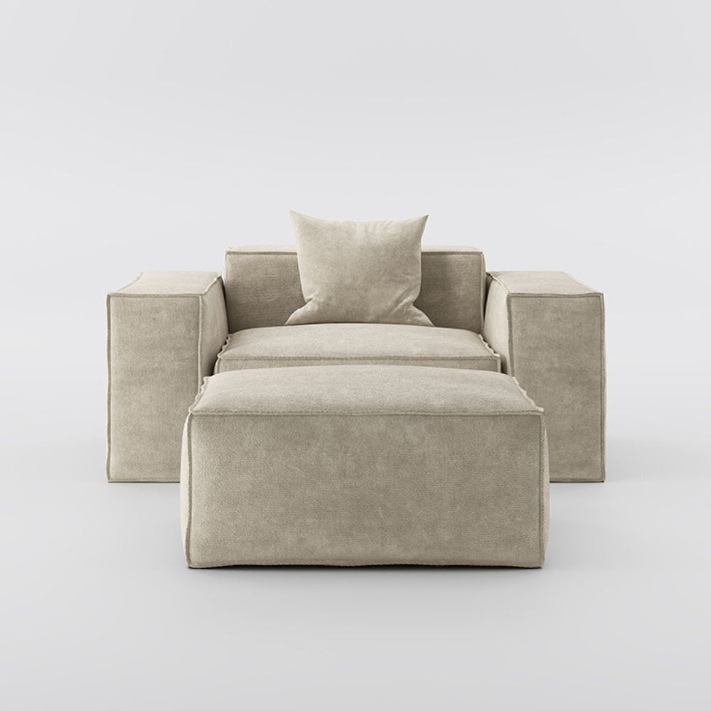 Metro Armchair with Ottoman