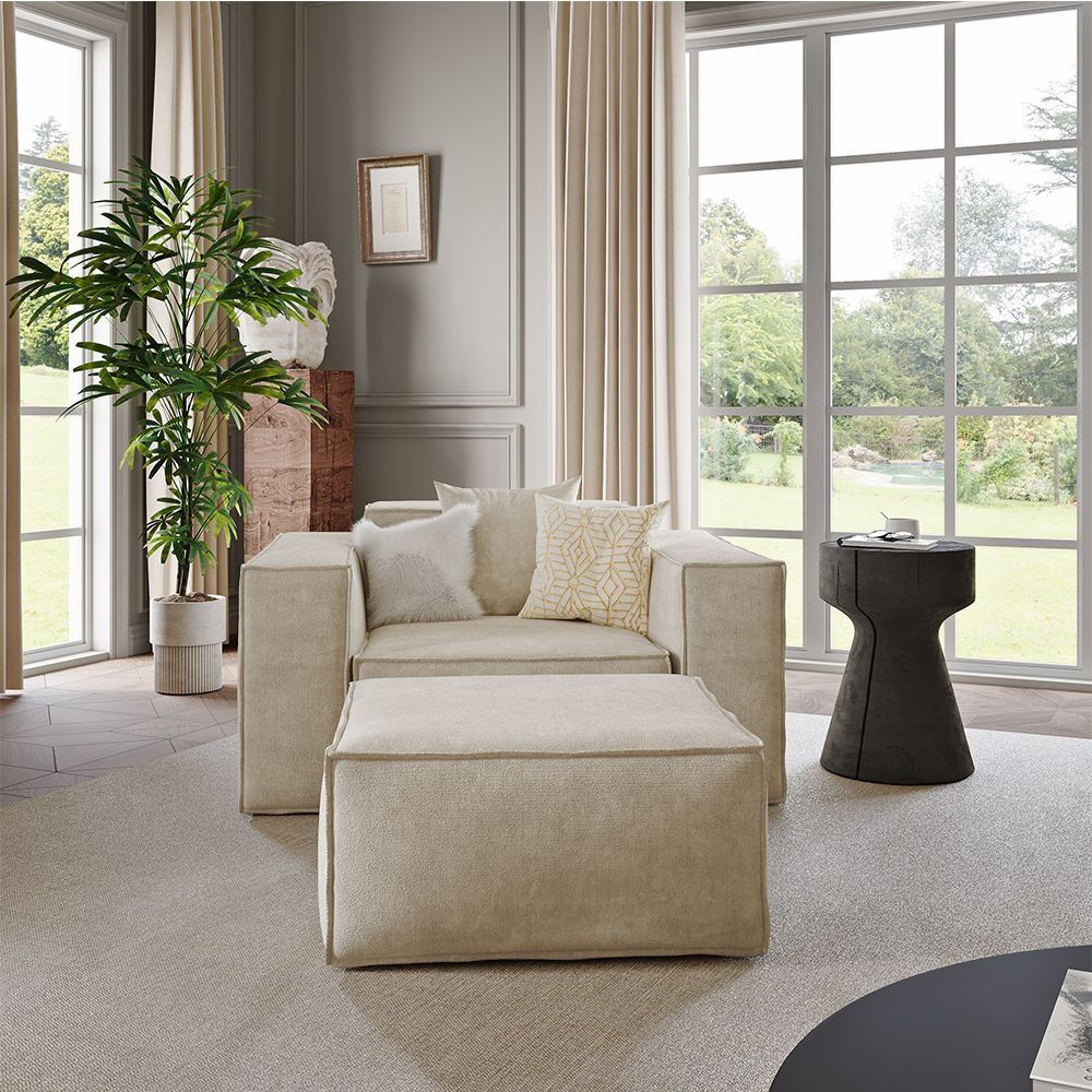Metro Armchair with Ottoman