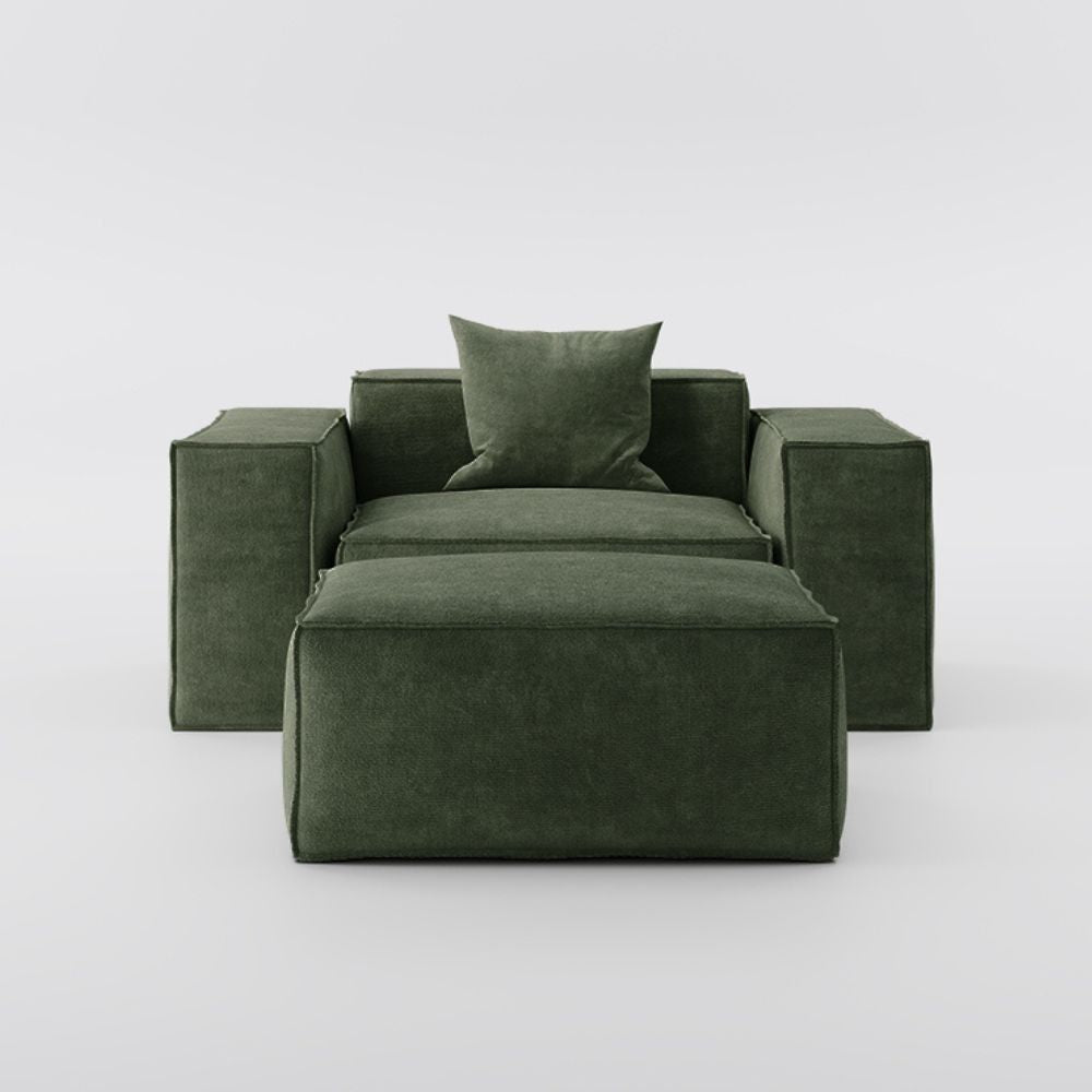 Metro Armchair with Ottoman