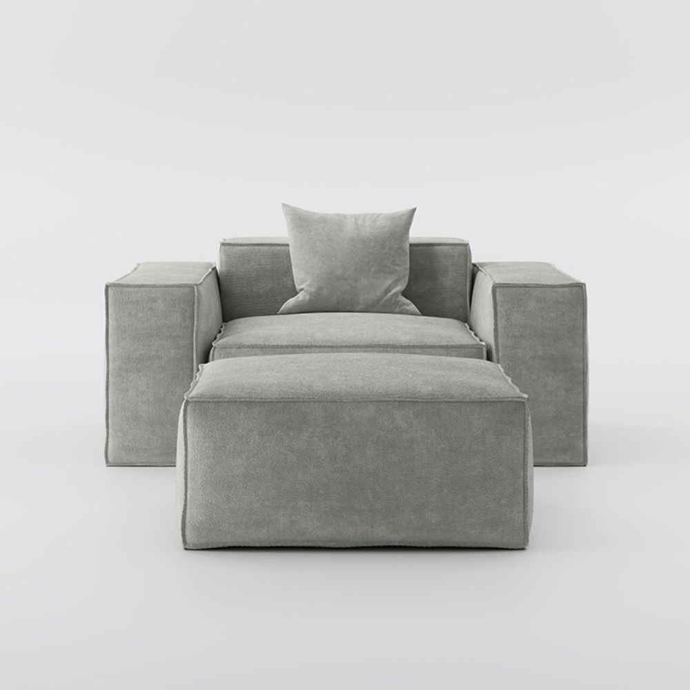 Metro Armchair with Ottoman