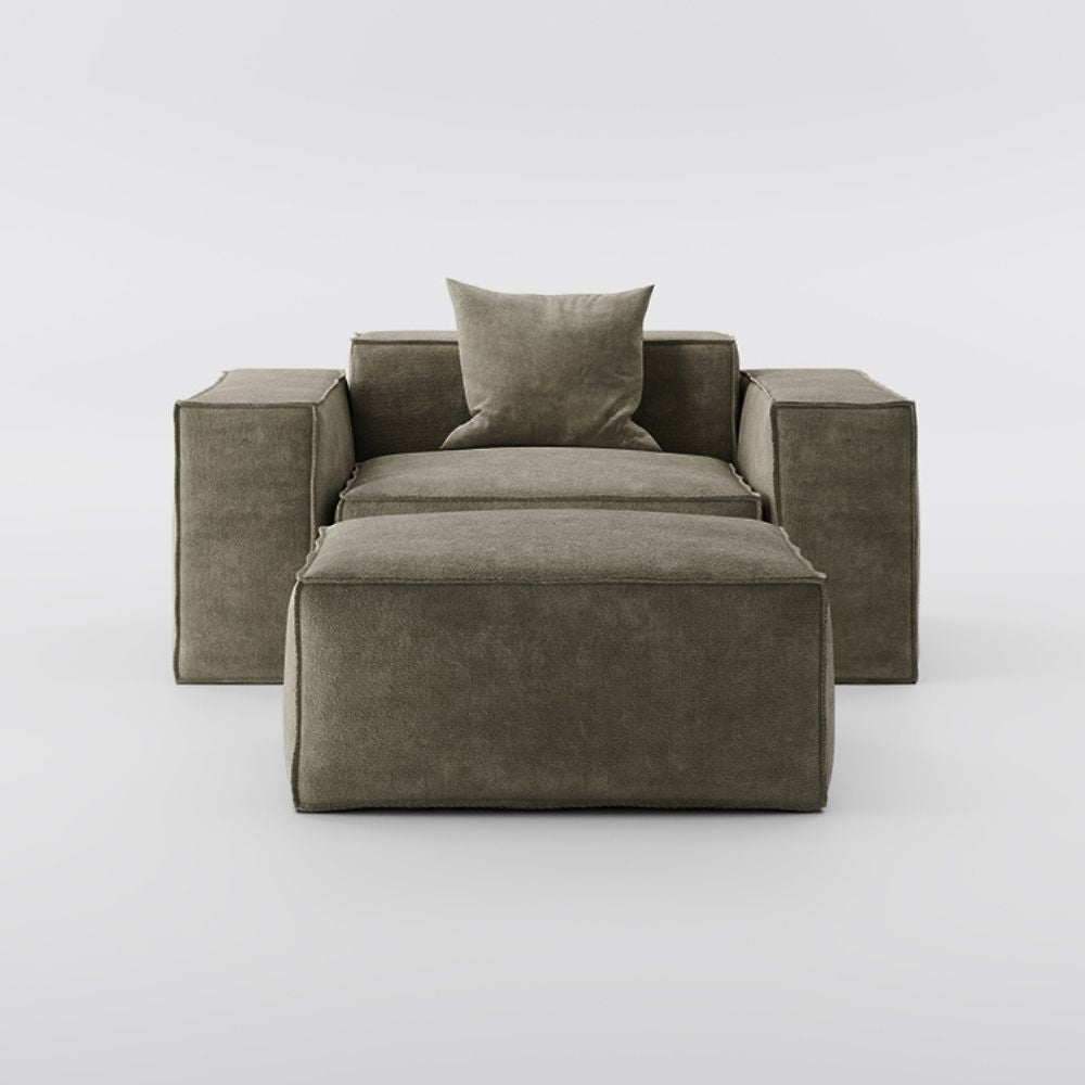 Metro Armchair with Ottoman