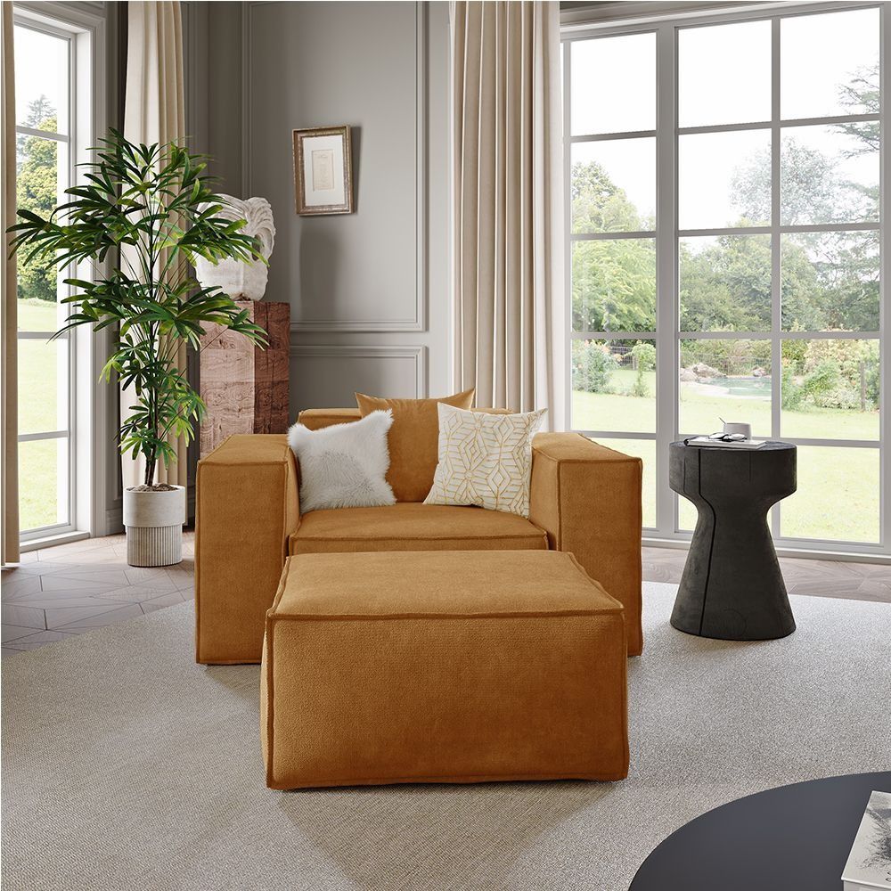 Metro Armchair with Ottoman